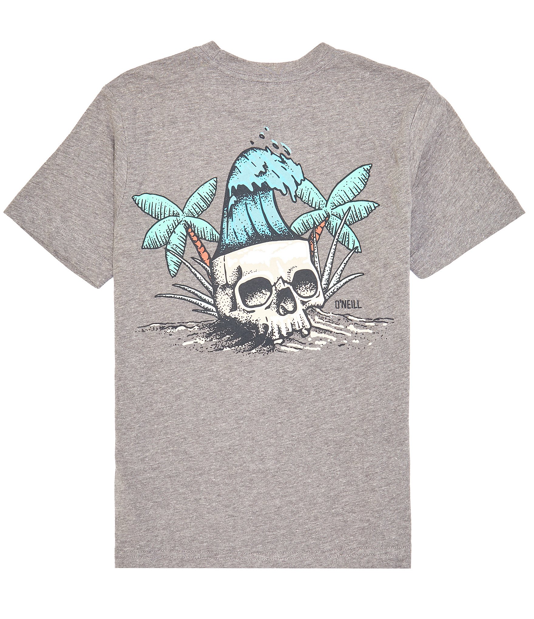 O\'Neill Big Boys 8-20 Short-Sleeve Creeper Skull-Screenprint Heathered  T-Shirt | Dillard\'s