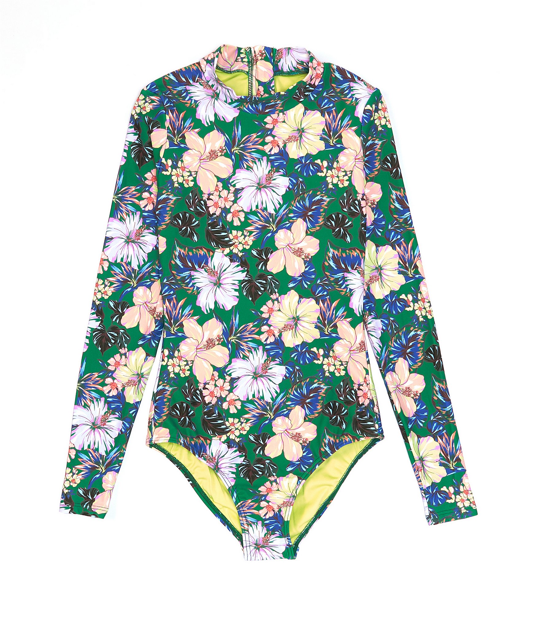 O'Neill Big Girls 7-14 Long-Sleeve Floral Rashguard Bellamy