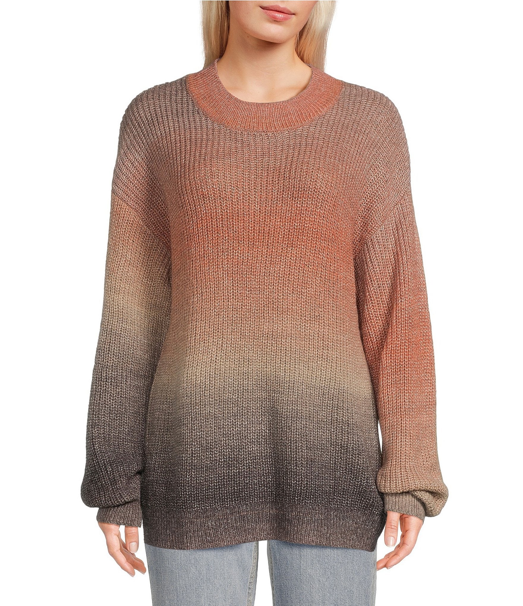 Womens Oklahom Drop Shoulder Dyed Pullover - Balfour of Norman