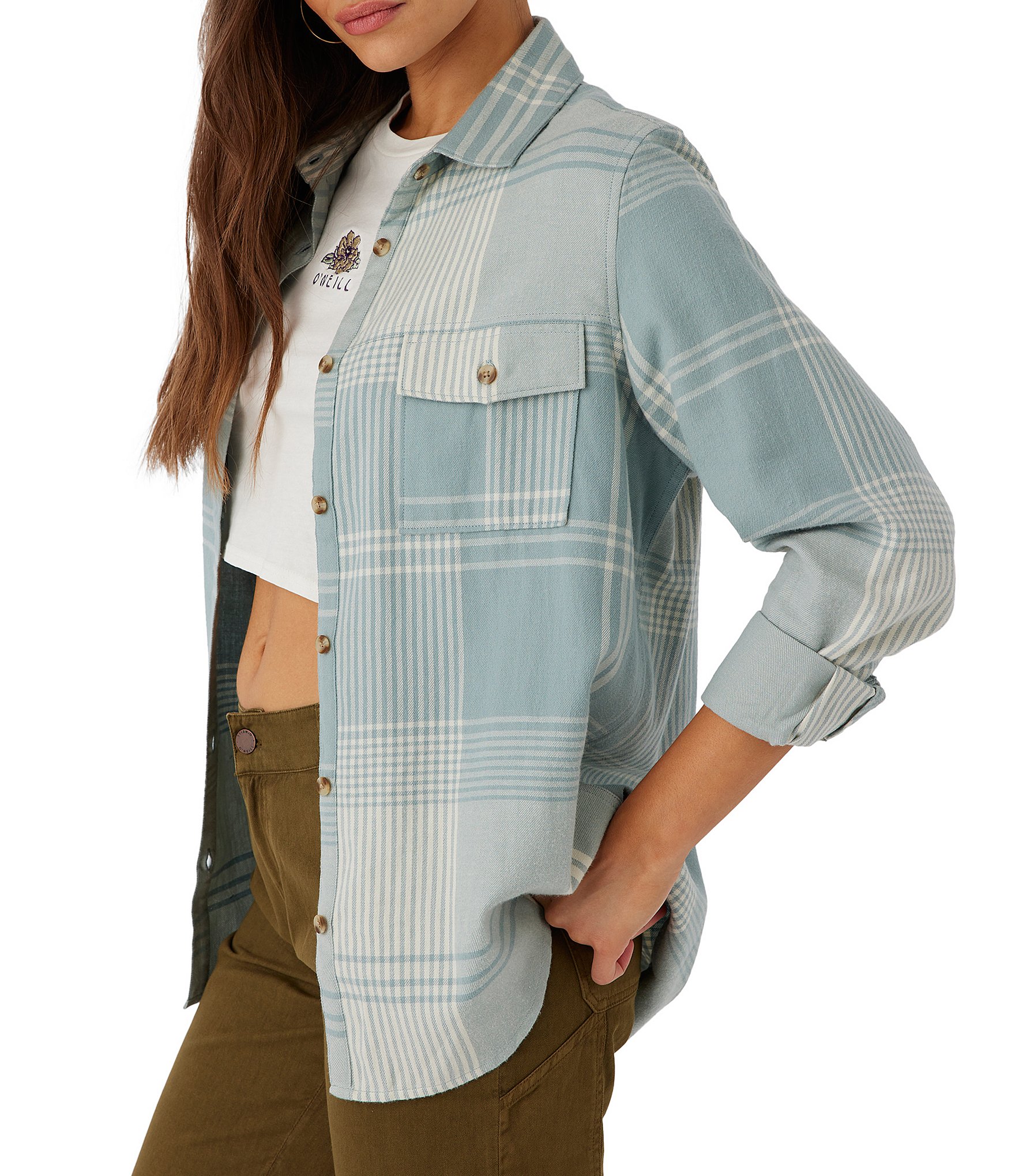 O'Neill Brooks Flannel Long Sleeve Oversized Shirt