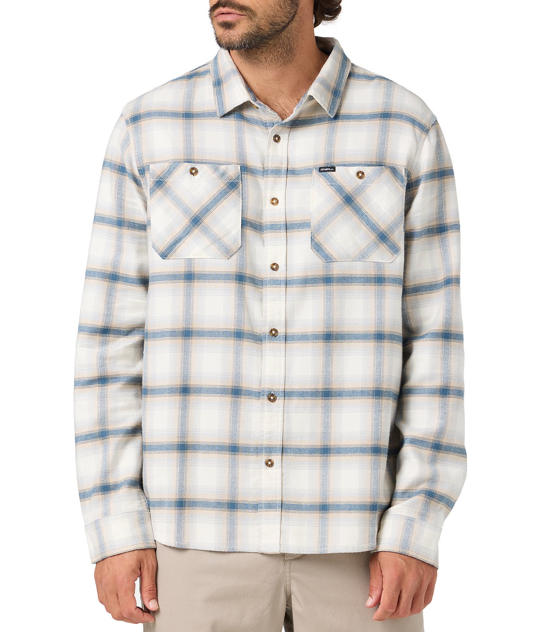 O'Neill Coastline Plaid Long Sleeve Brushed Flannel Shirt
