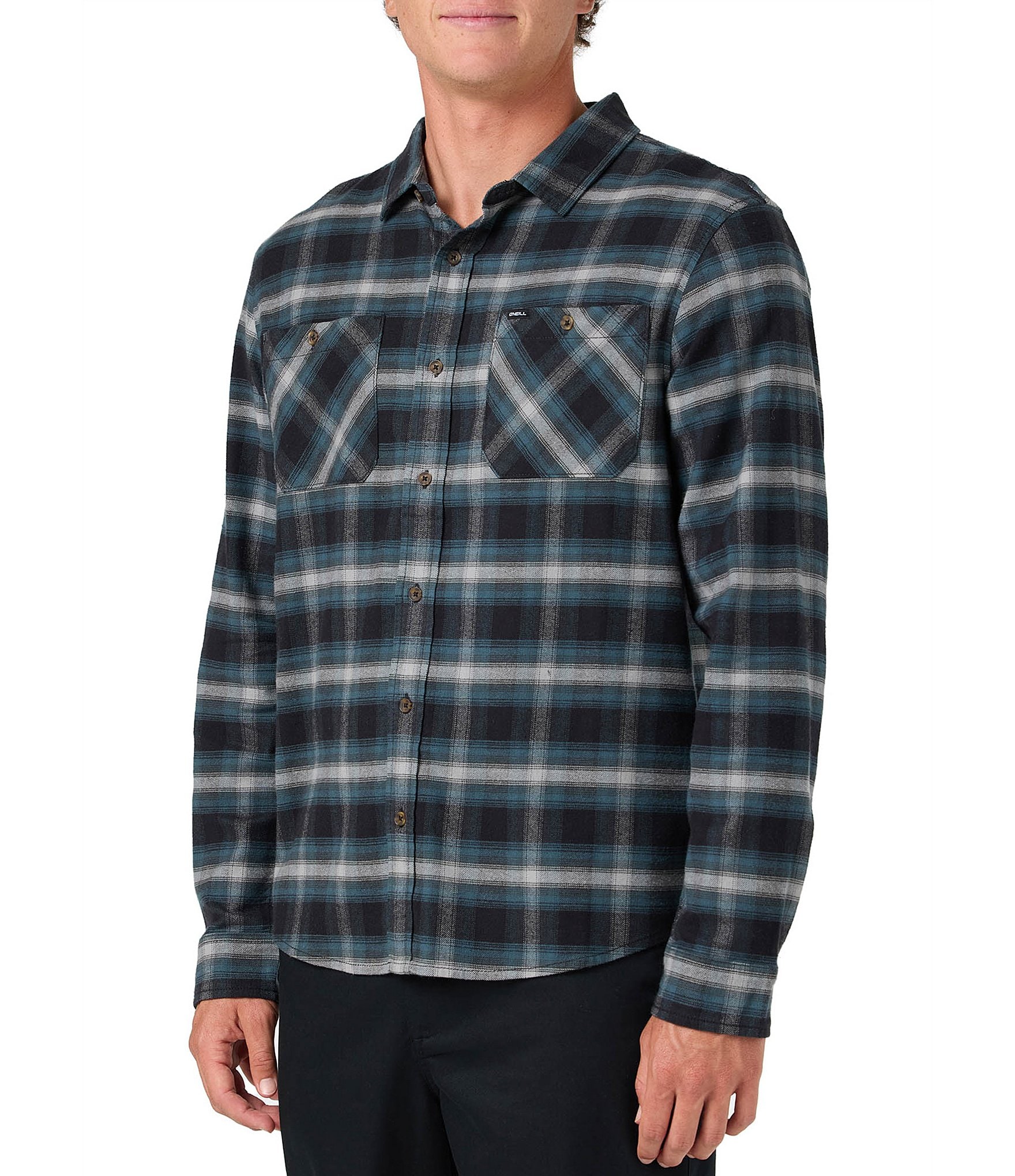 O'Neill Coastline Plaid Long Sleeve Brushed Flannel Shirt