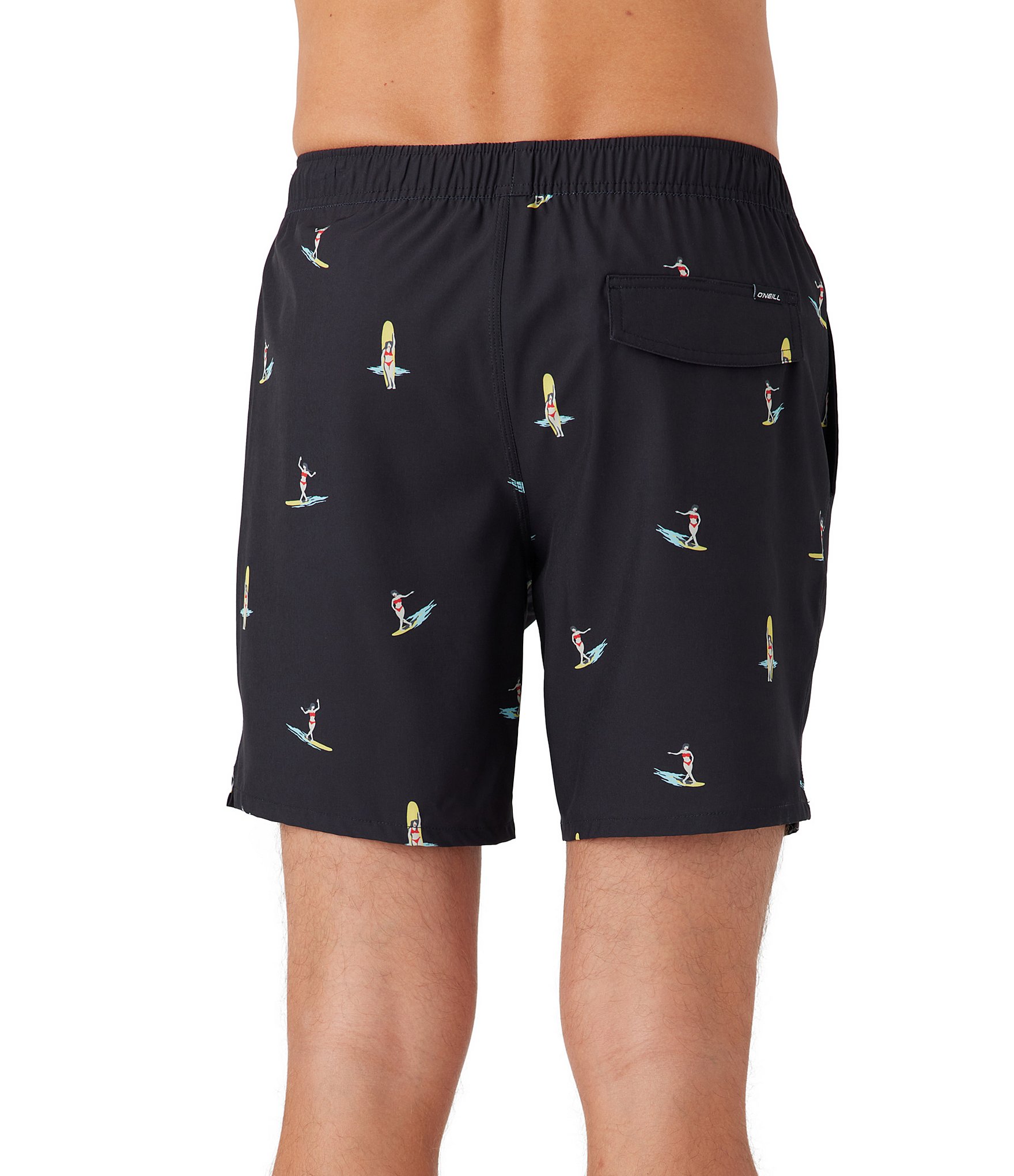 O'Neill Hermosa Elastic Waist Lined 17#double; Outseam Swim Trunks