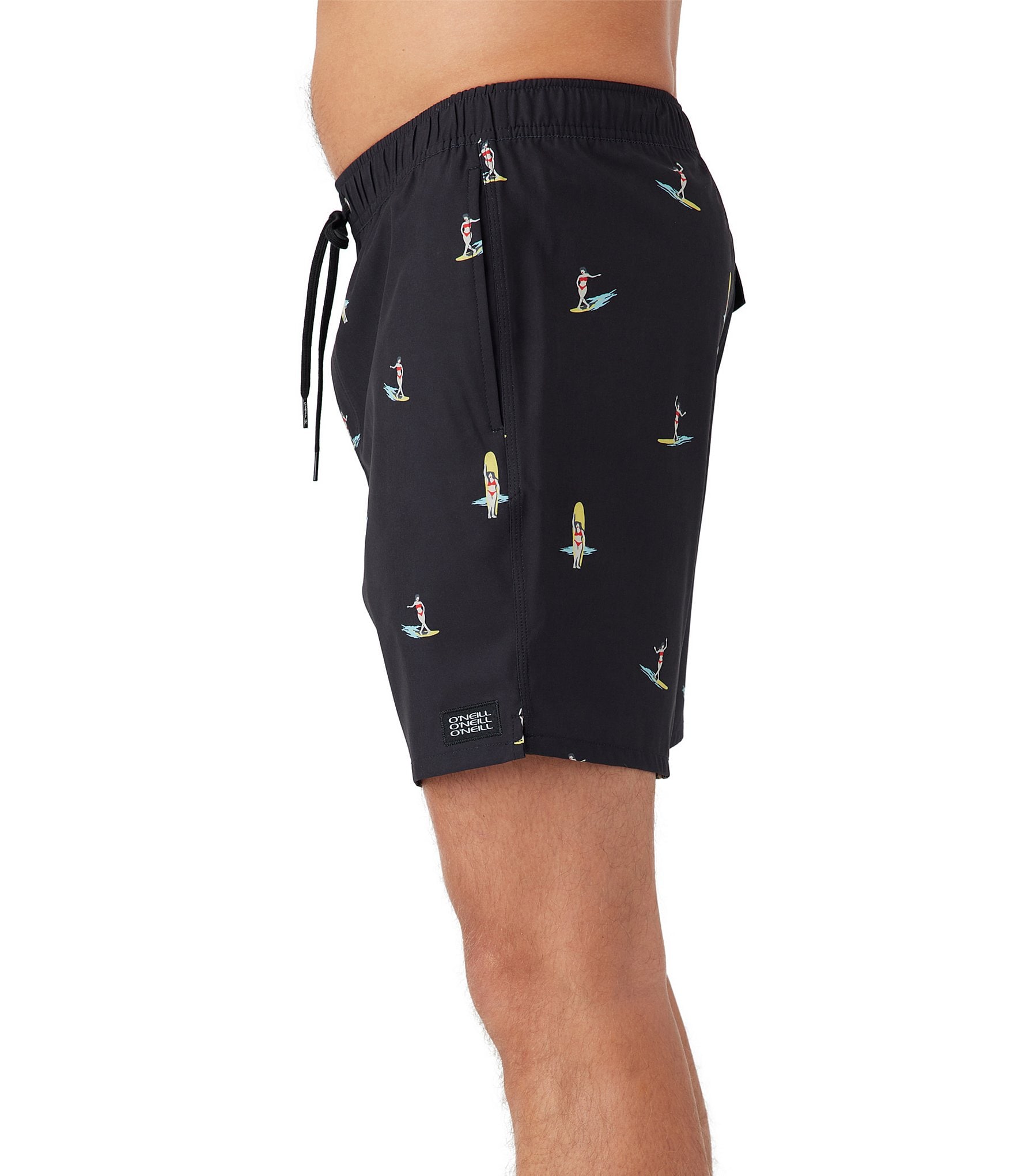 O'Neill Hermosa Elastic Waist Lined 17#double; Outseam Swim Trunks