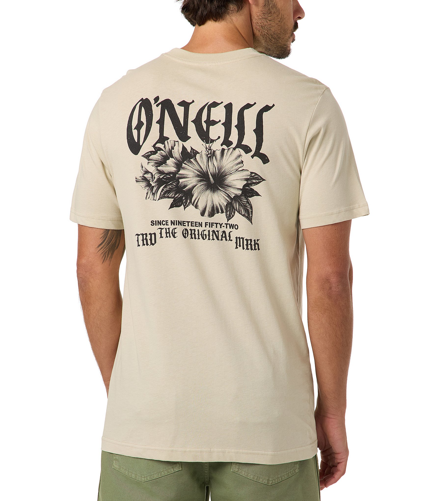 O'Neill T-shirt Wave met logo zwart/wit