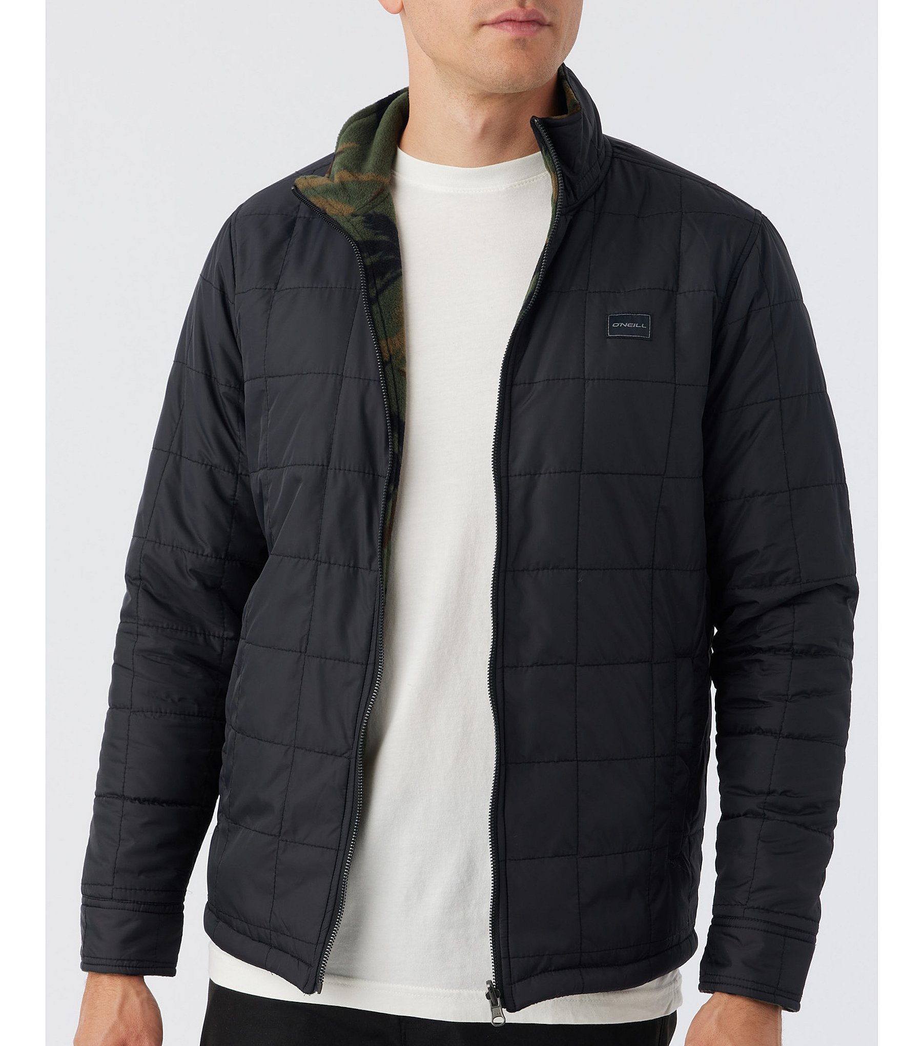 Roundtree & Yorke Matte Diamond Quilted Bomber Jacket