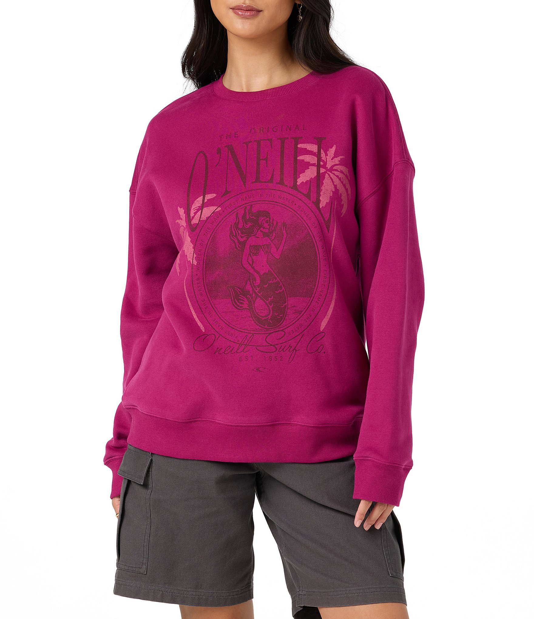 O'Neill Original Long Sleeve Oversized Fleece Sweatshirt