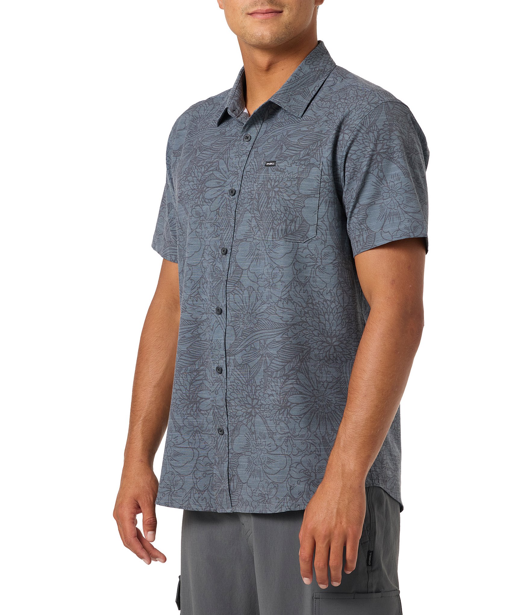 O'Neill Printed Short Sleeve Slub Woven Shirt