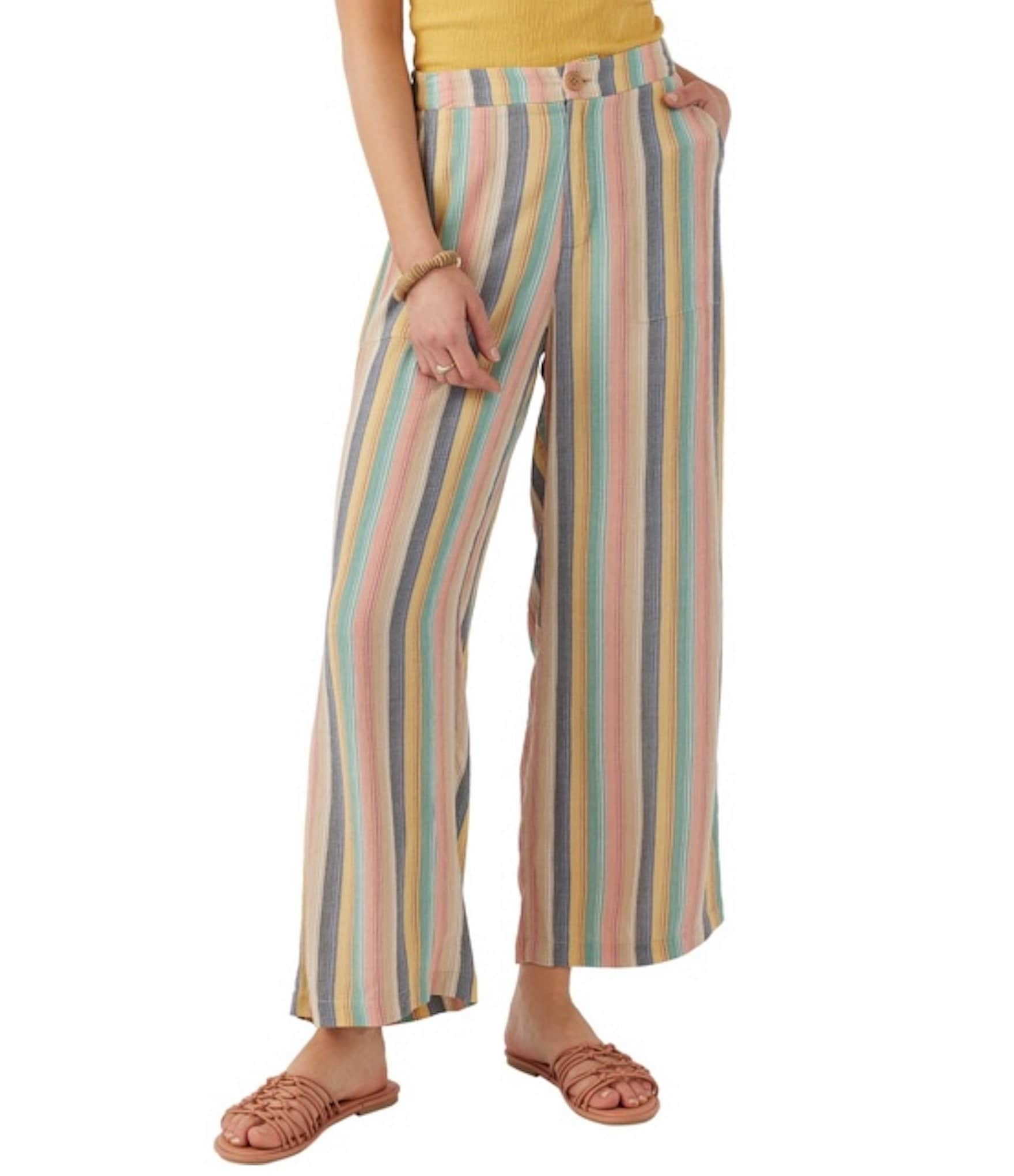 O'Neill Rylan Mid Rise Stripe Wide Leg Woven Pants | Dillard's