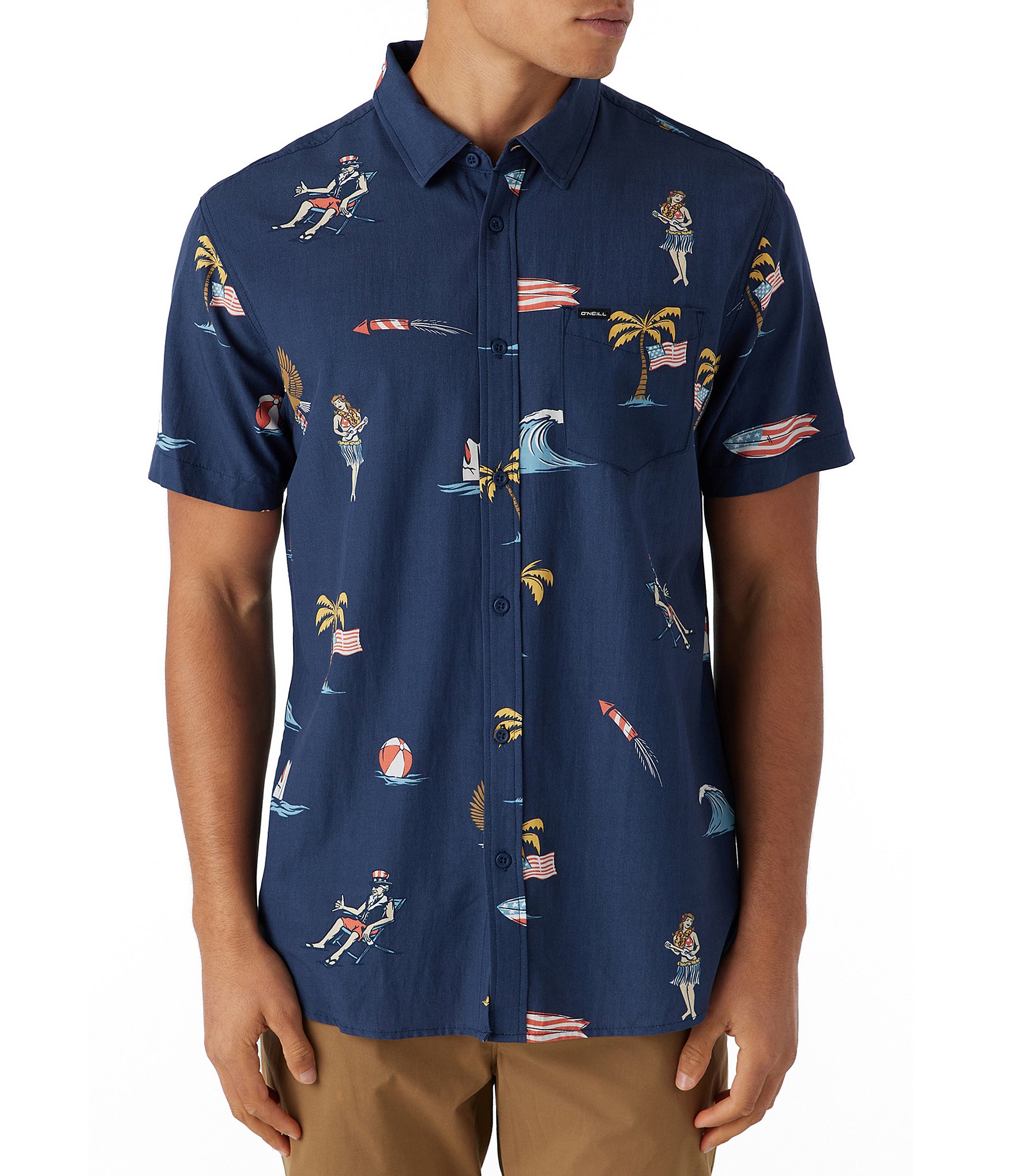 O'Neill Short Sleeve Printed Oasis Eco Woven Shirt