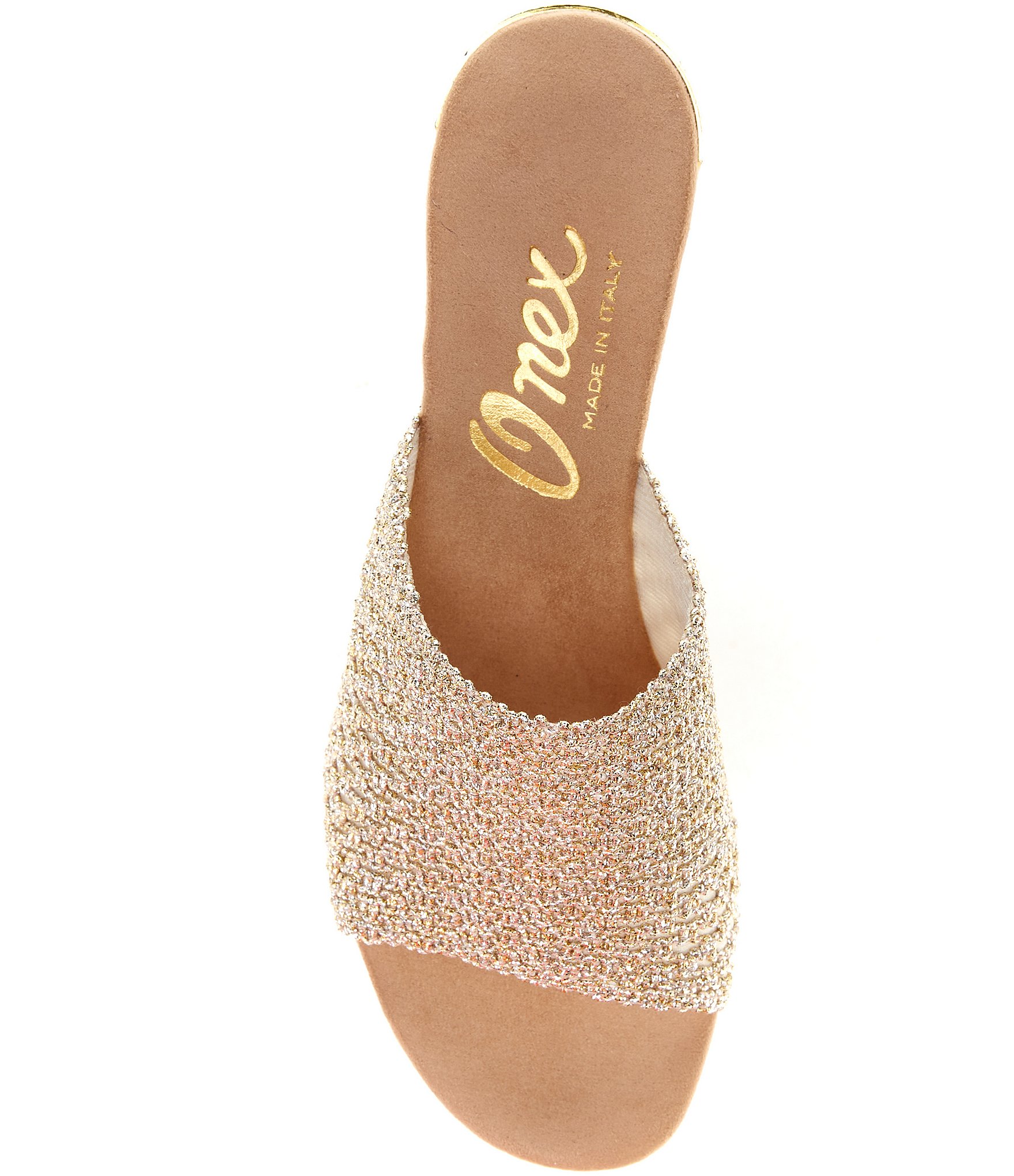 Onex Cookie Metallic Woven Dress Sandals