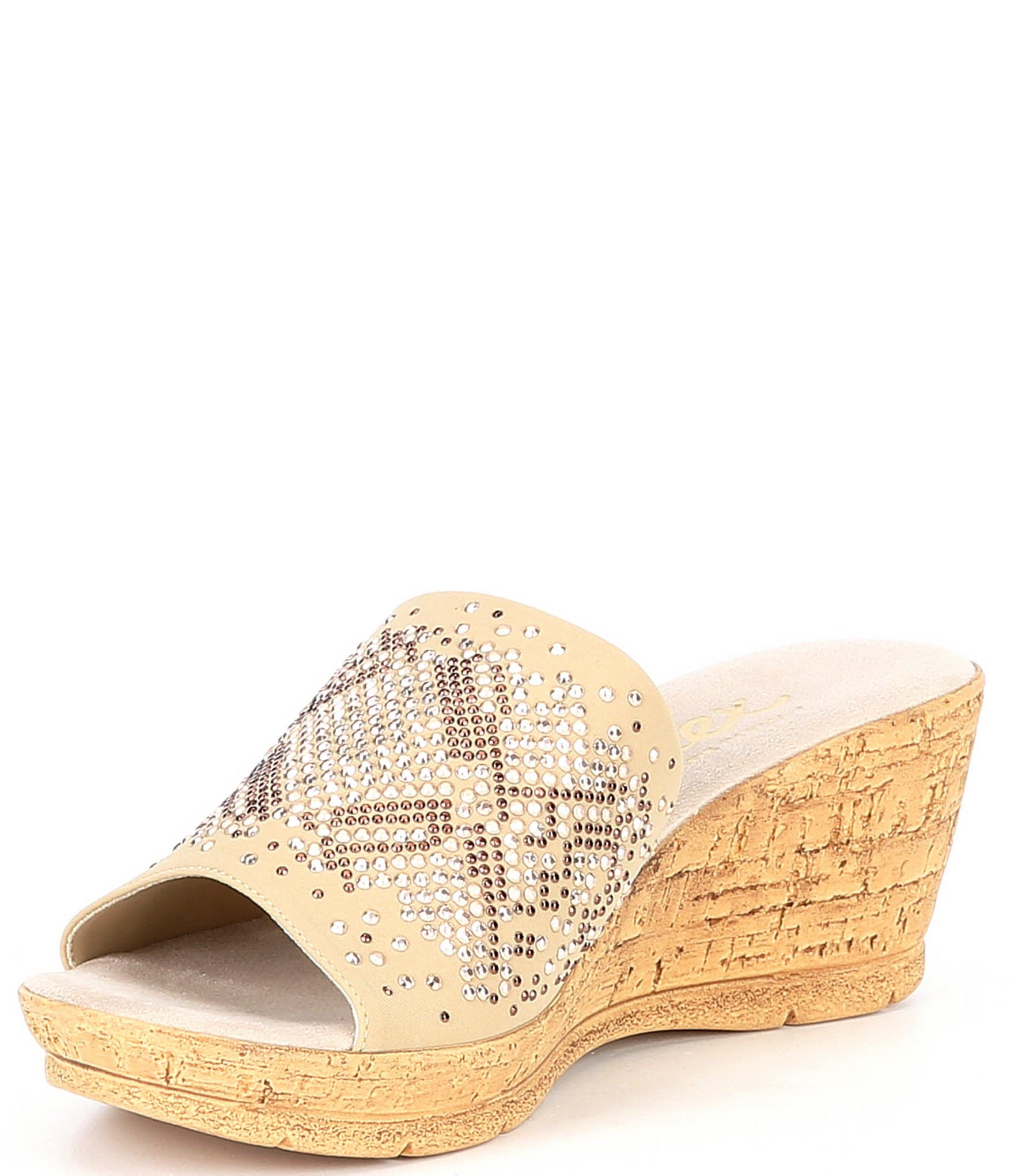 Onex Joline Slip-On Embellished Wedge Sandals