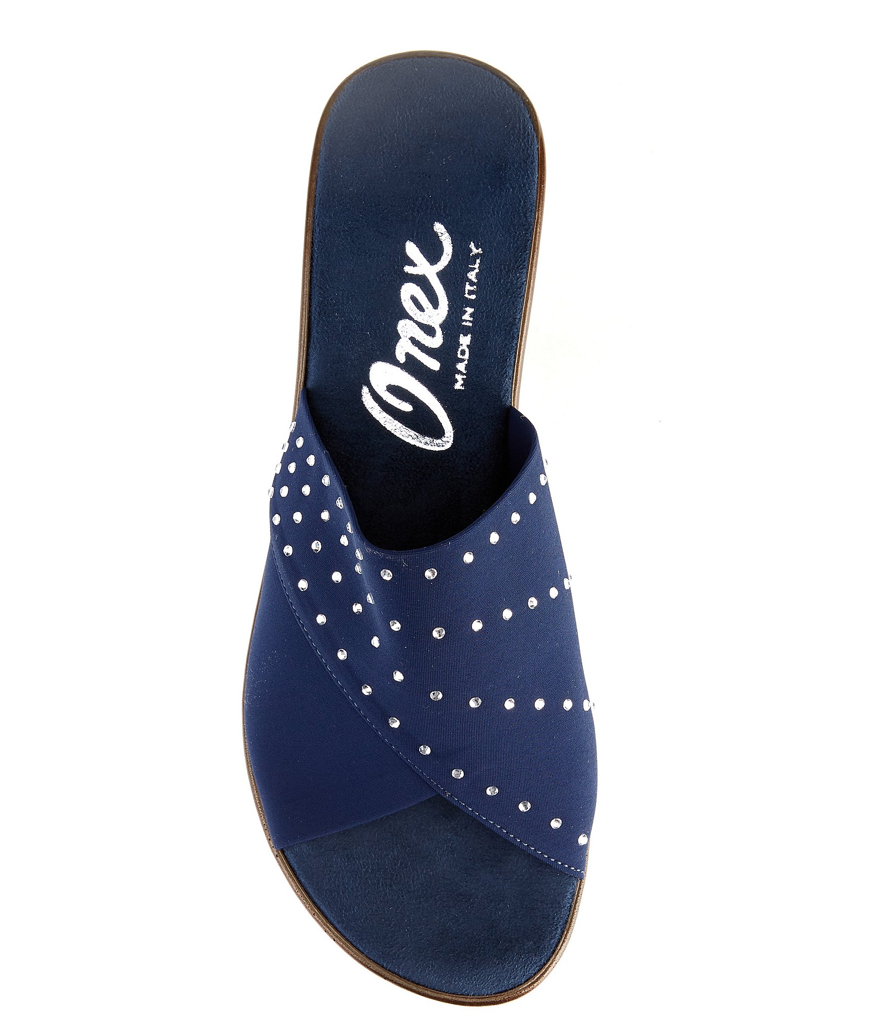 Onex Nori Rhinestone Elastic Wedge Sandals