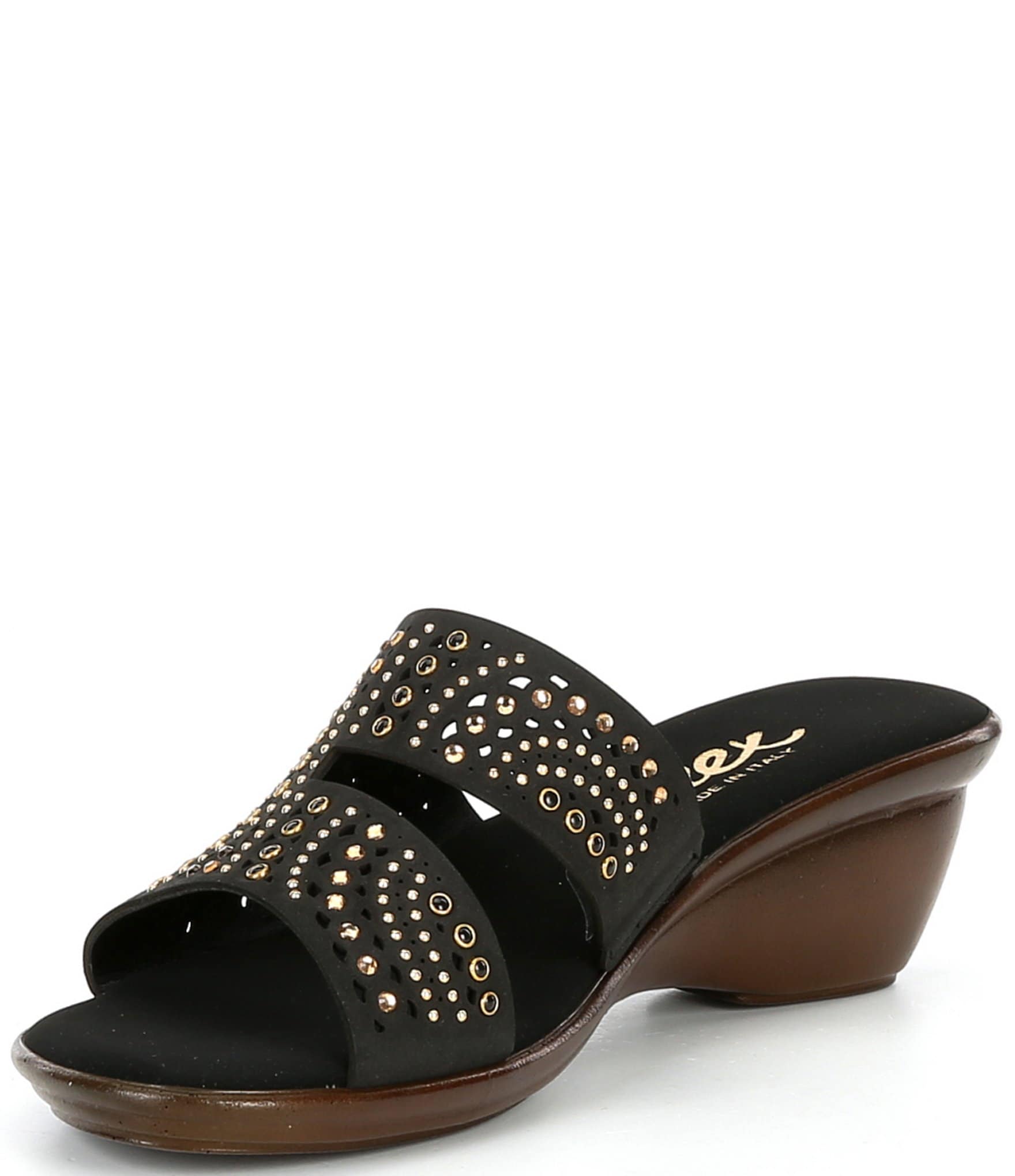 Onex Sammy Leather Studded Slide Sandals