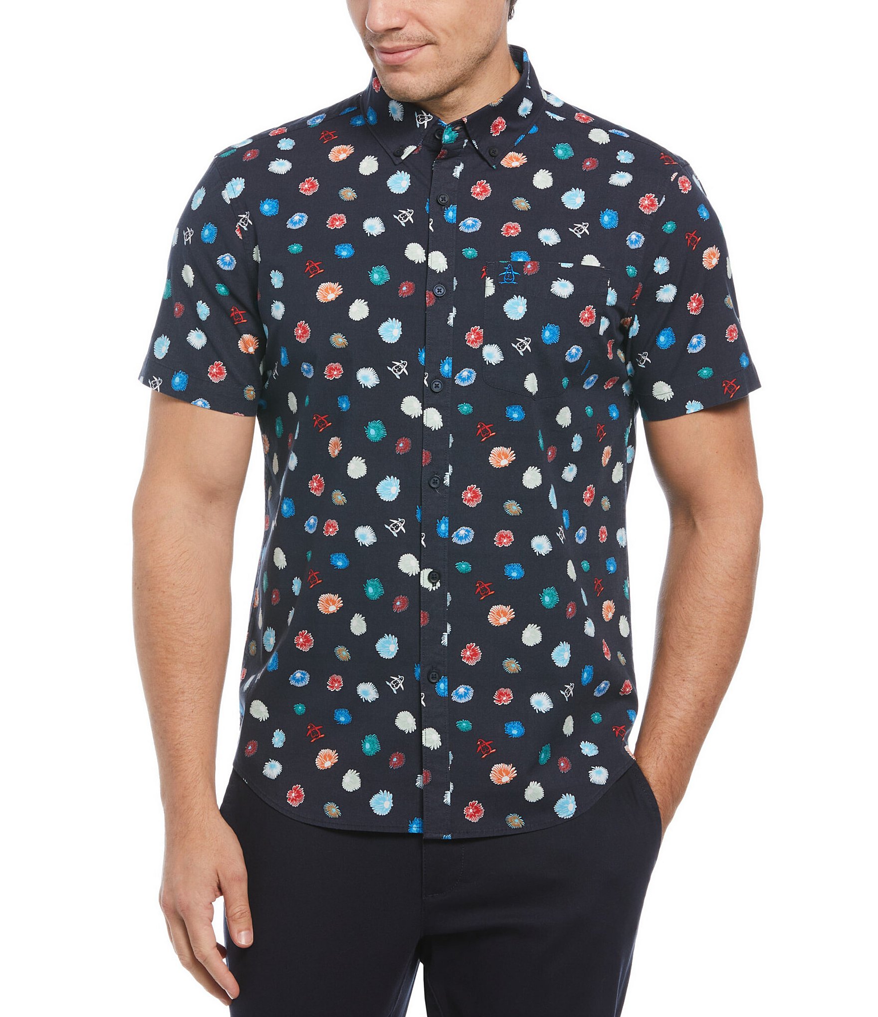 Original Penguin Floral Pete Short Sleeve Woven Shirt