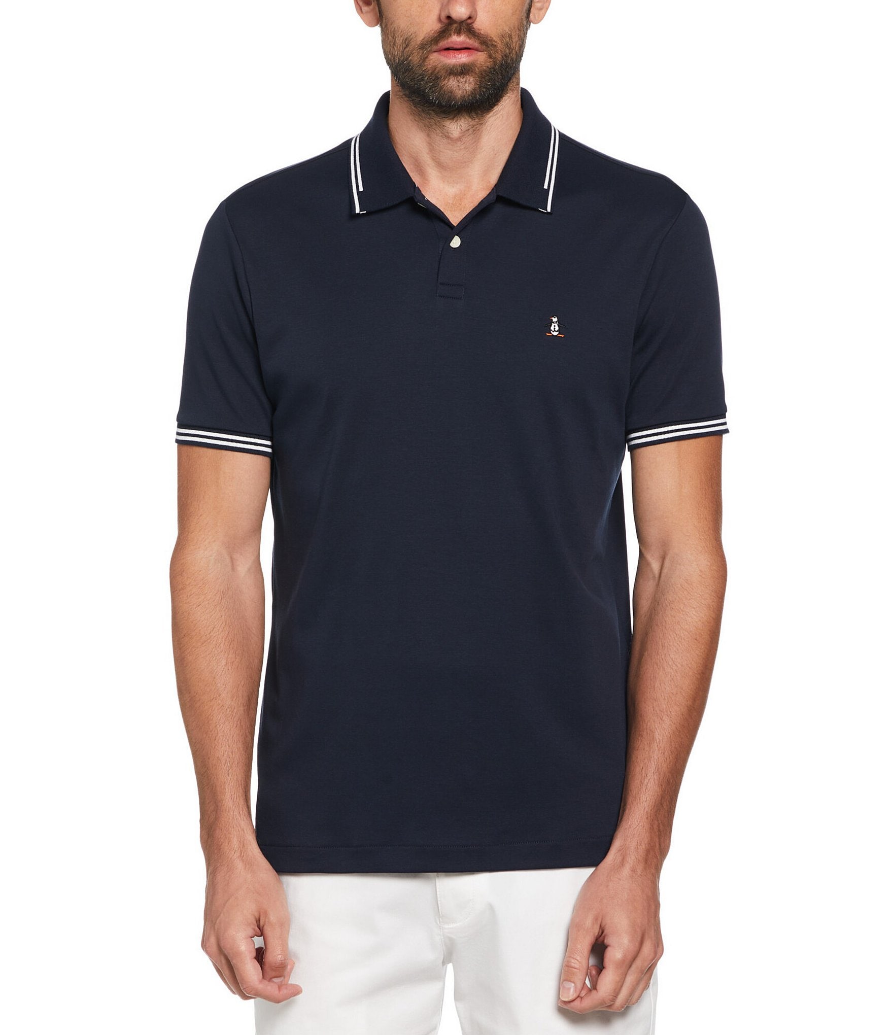 Original Penguin Interlock Tipped Short Sleeve Polo Shirt