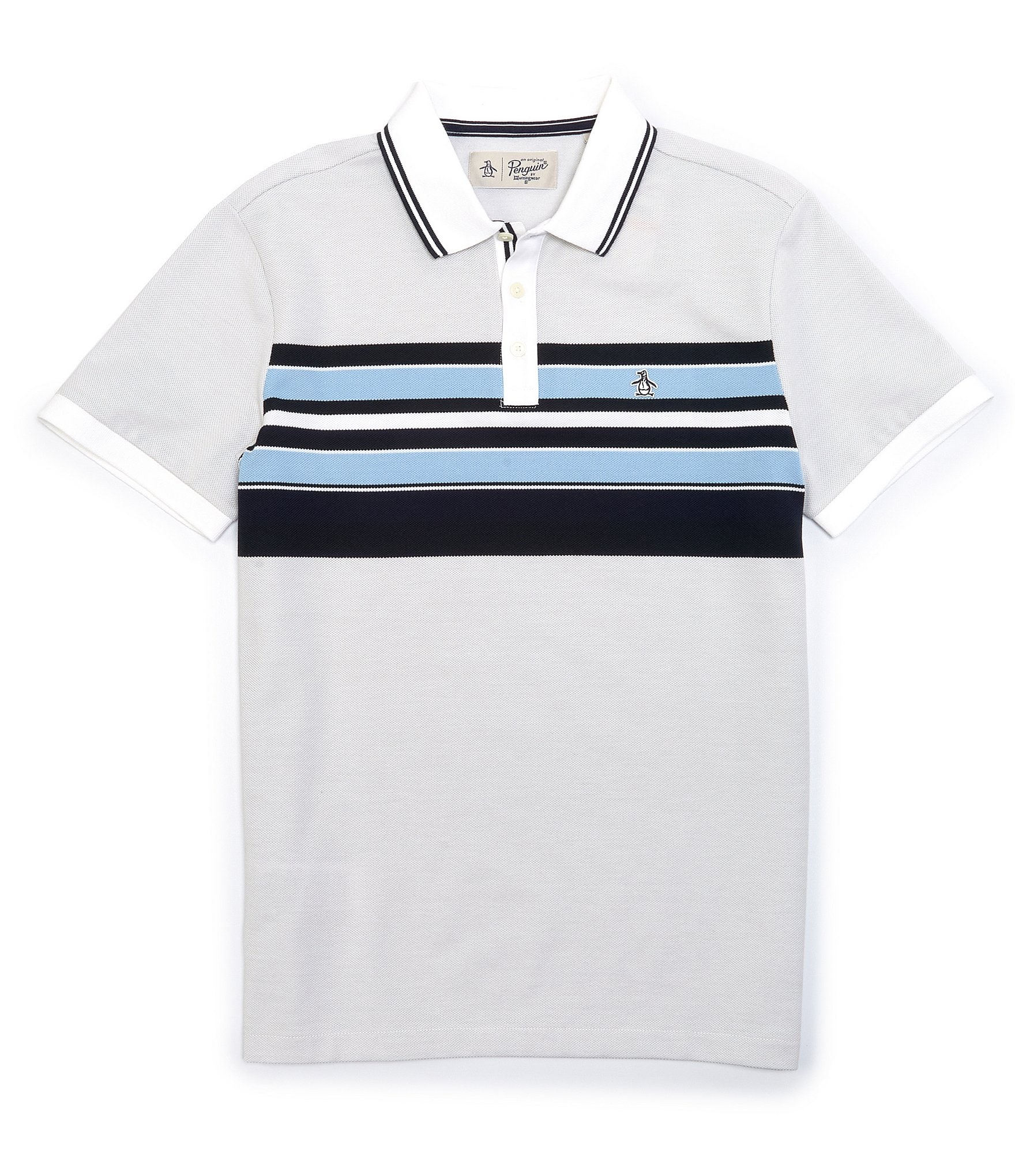 Keizer Marine nauwkeurig Original Penguin Slim-Fit Chest Stripe Jacquard Short-Sleeve Polo Shirt |  Dillard's
