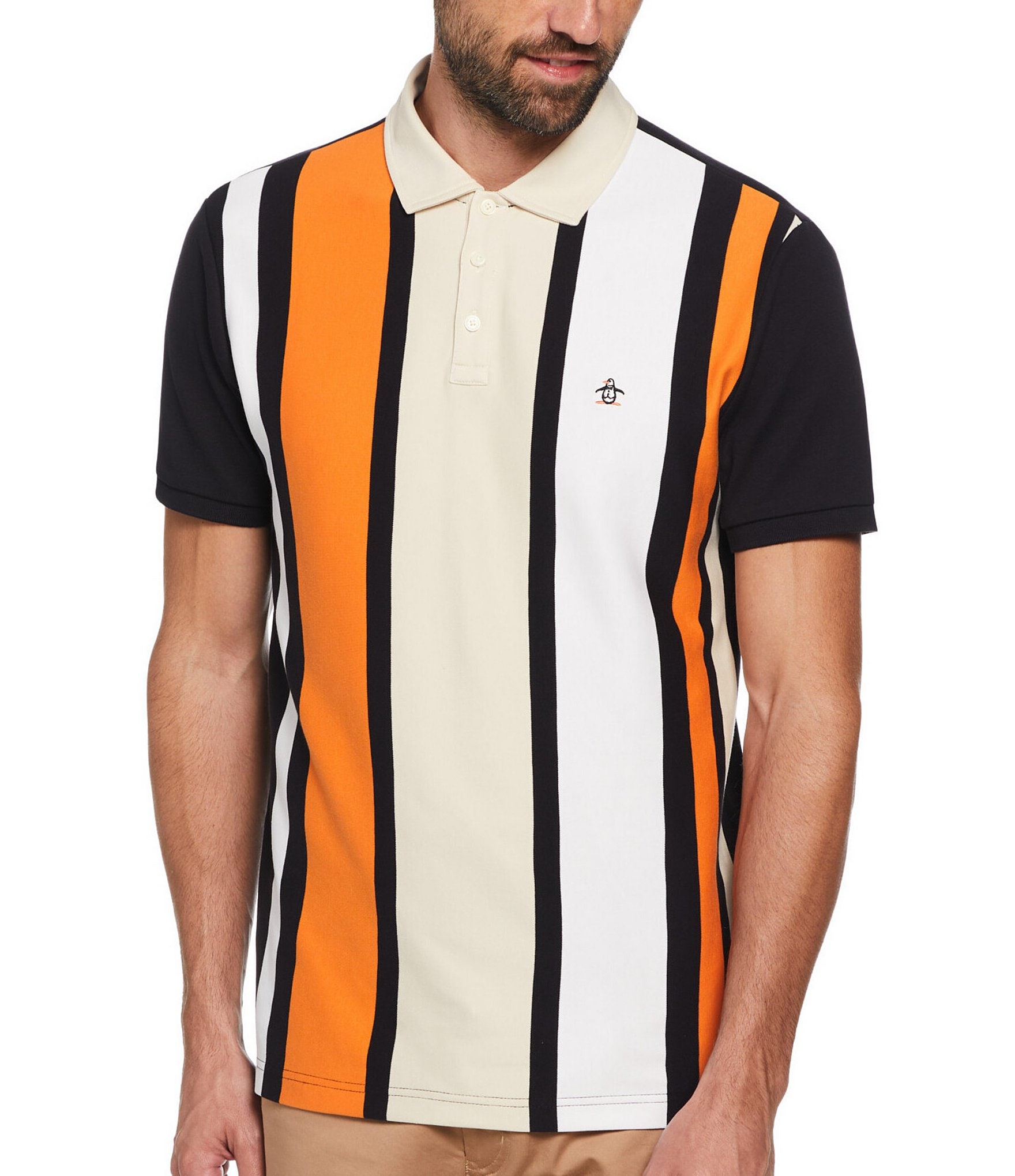  Original Penguin Men's Engineered Stripe Short Sleeve Polo  Shirt : Clothing, Shoes & Jewelry