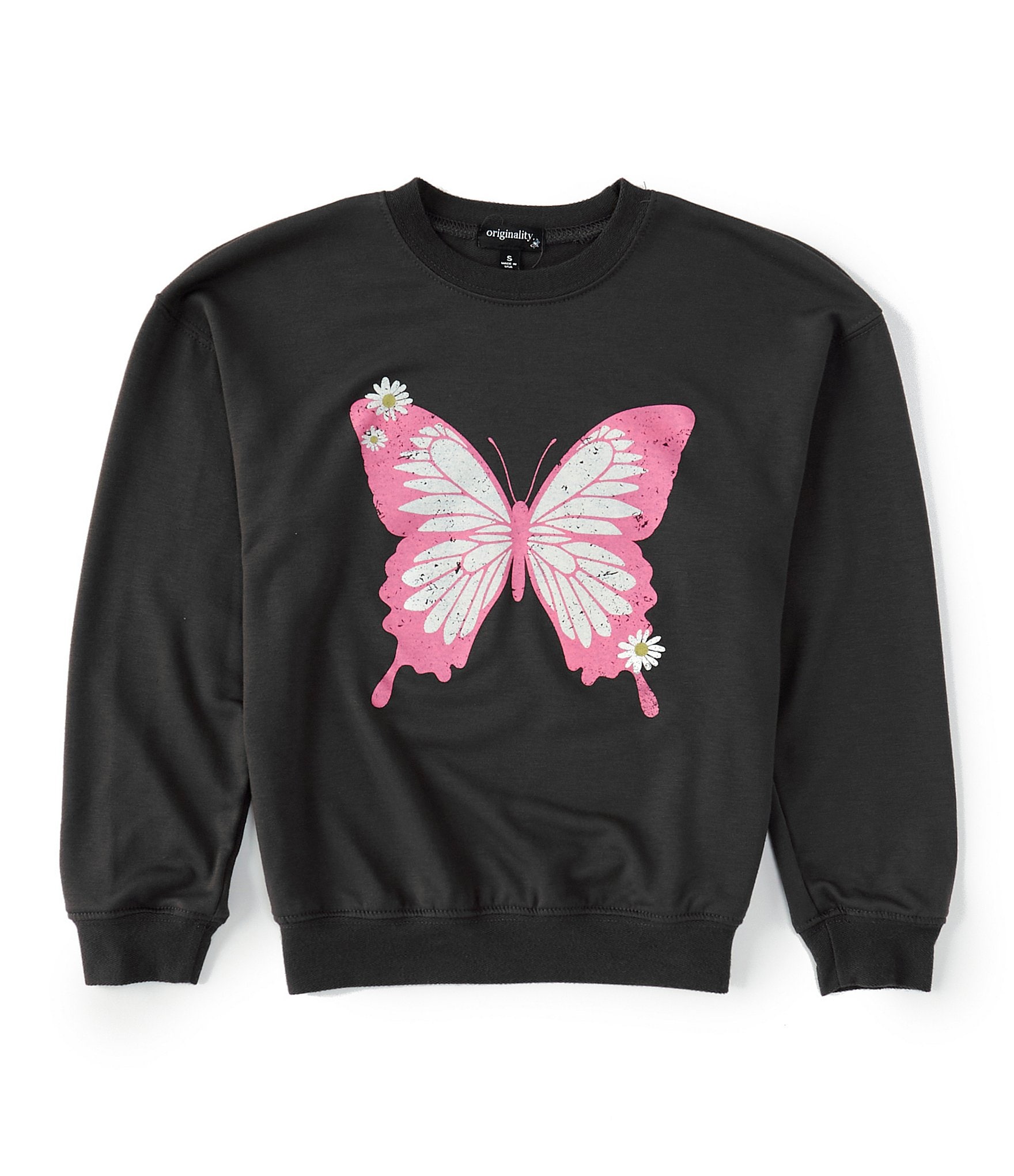 Butterfly Checkers Crop Sweatshirt – Petals and Peacocks