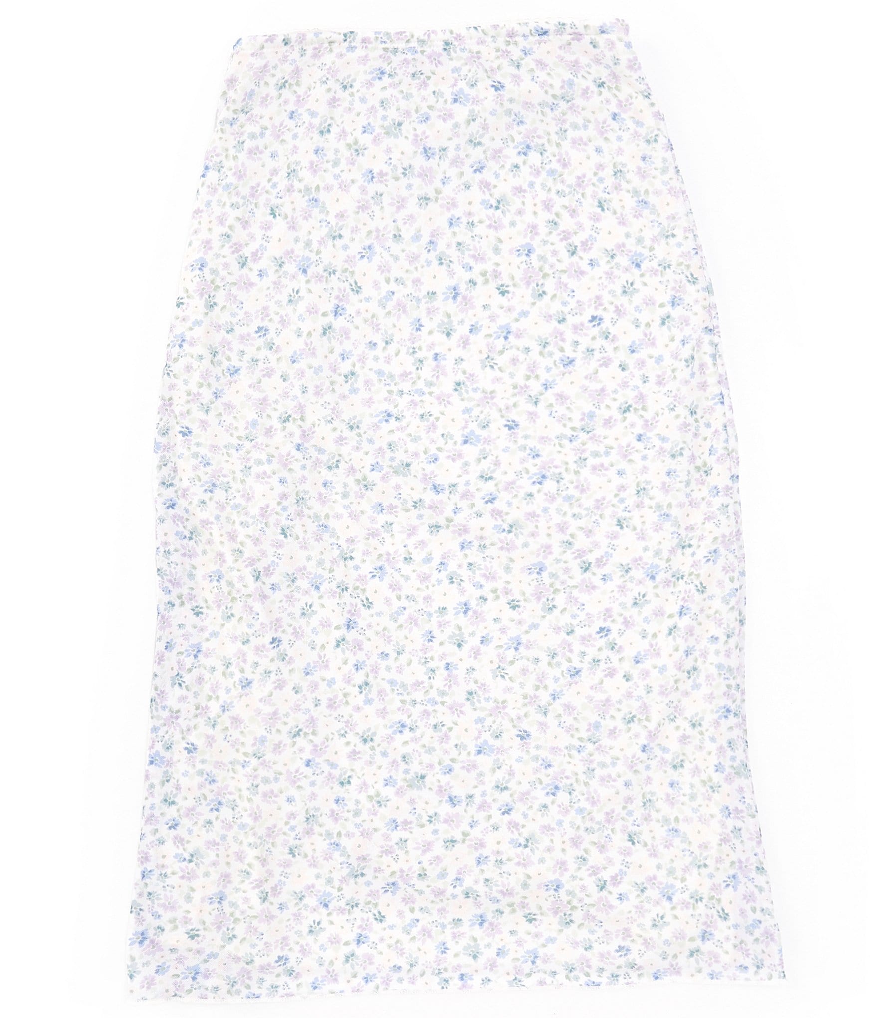 Originality Big Girls 7-16 Floral Print Mesh Midi Skirt