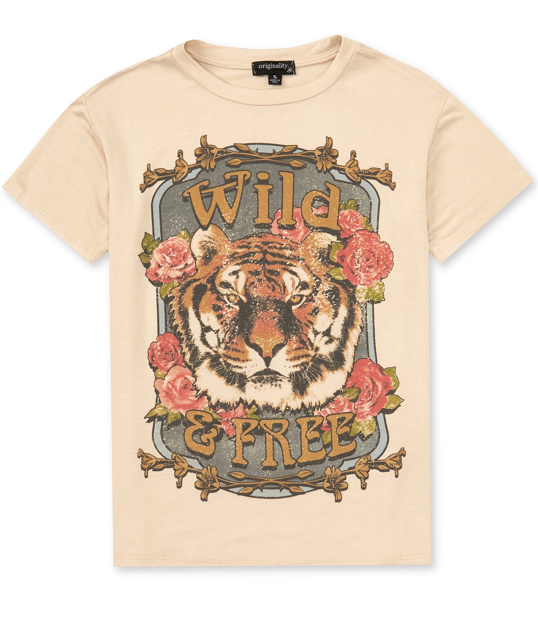 Originality Big Girls 7-16 Short-Sleeve Wild And Free T-Shirt