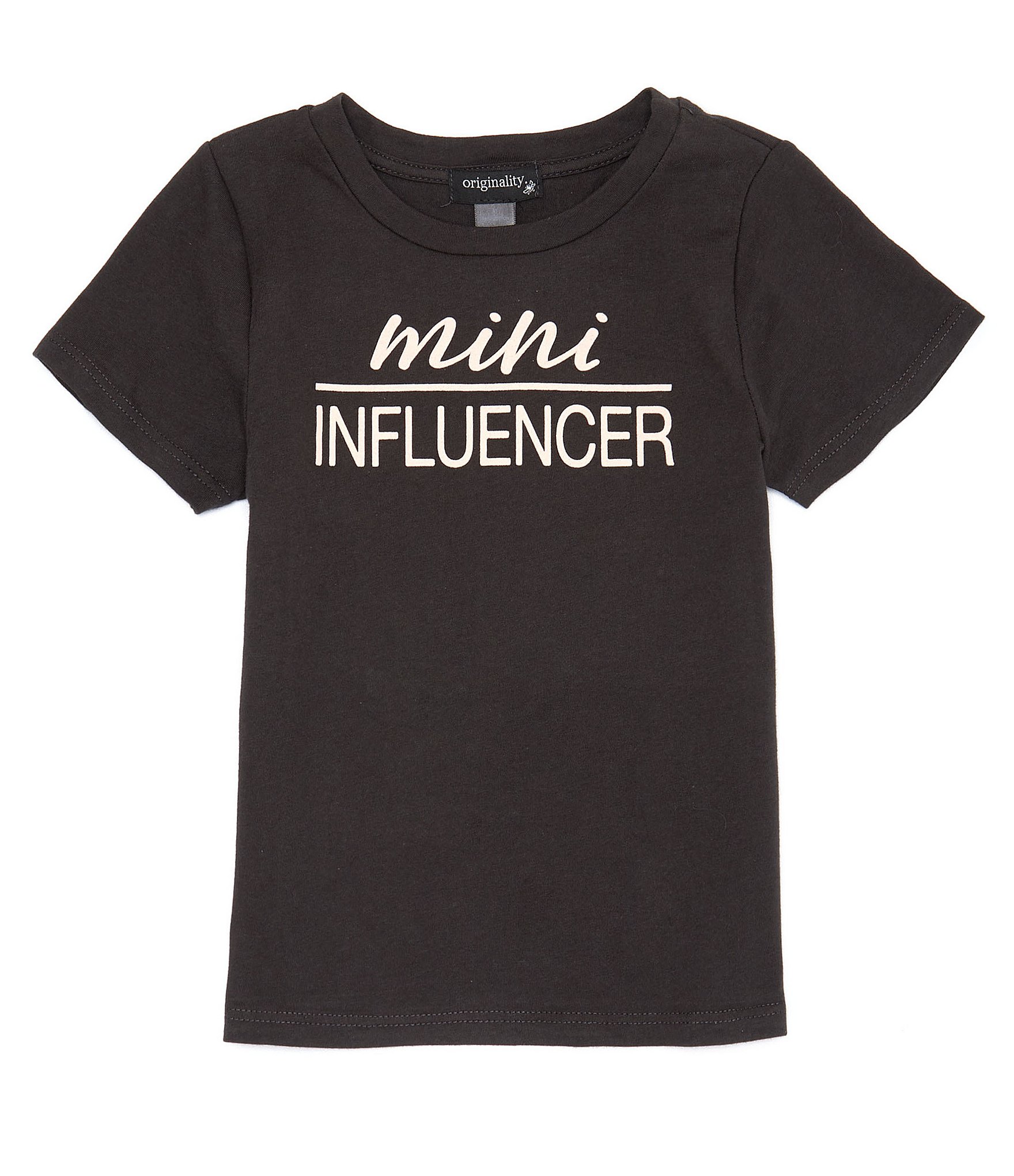Originality Little Girls 2T-6X Short Sleeve Mini Influencer T-Shirt |  Dillard's