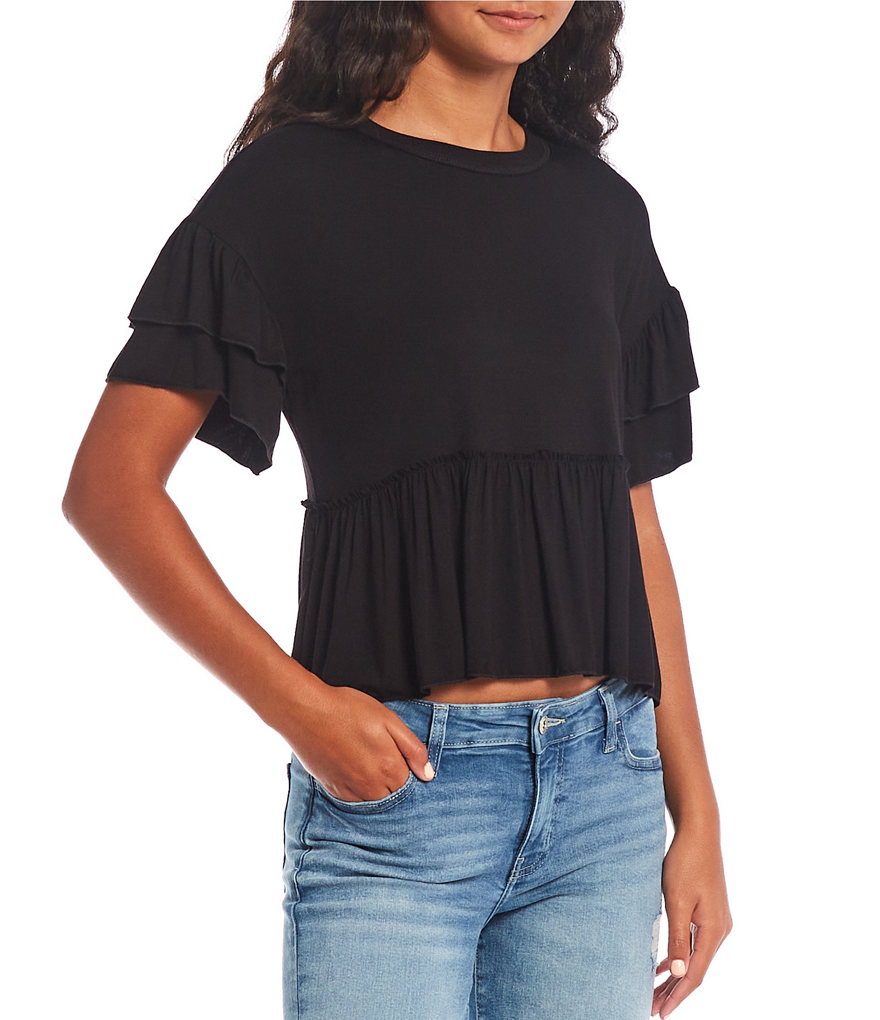 juniors peplum top