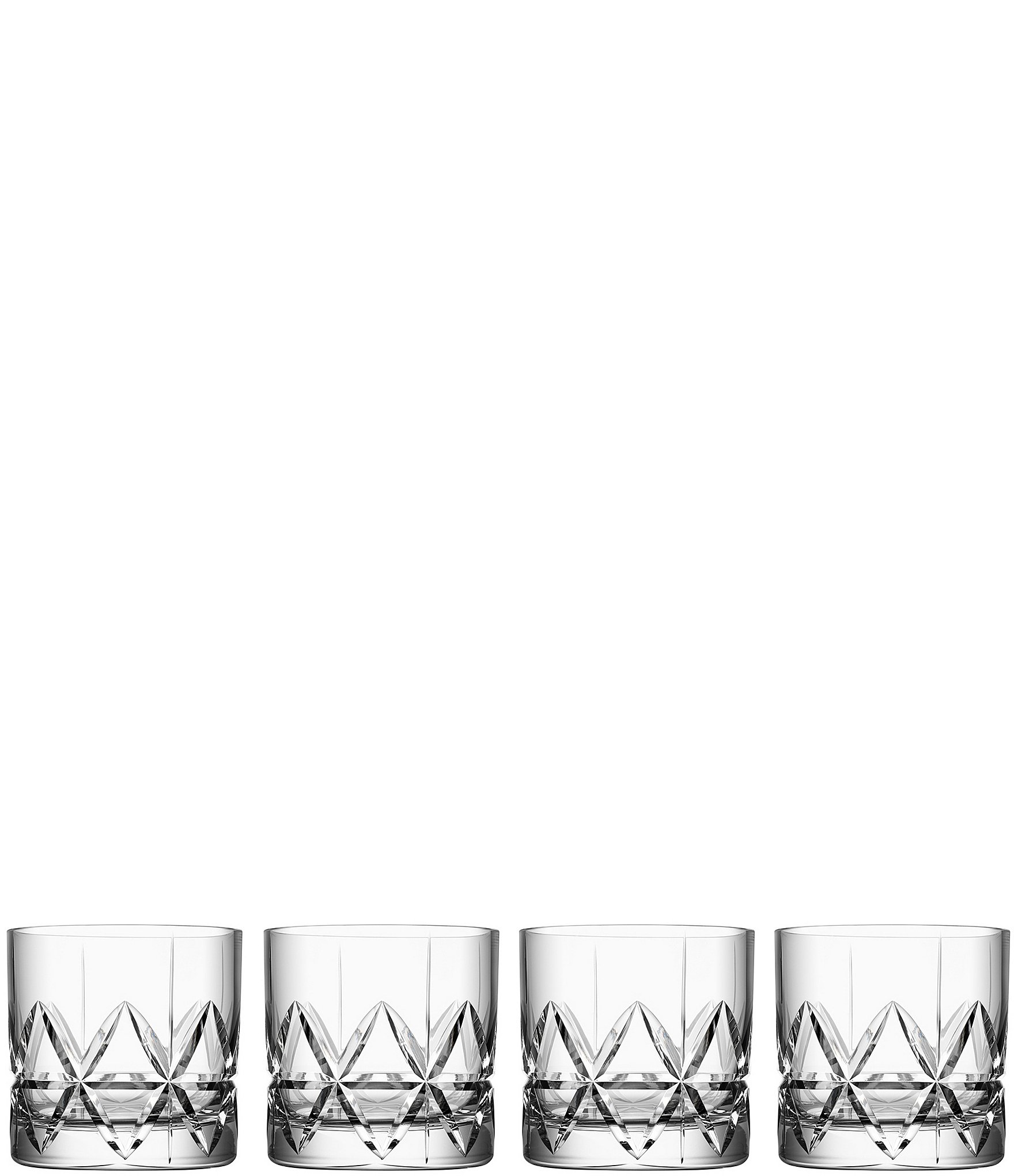 Orrefors Peak Double Old Fashioned, Set Of 4