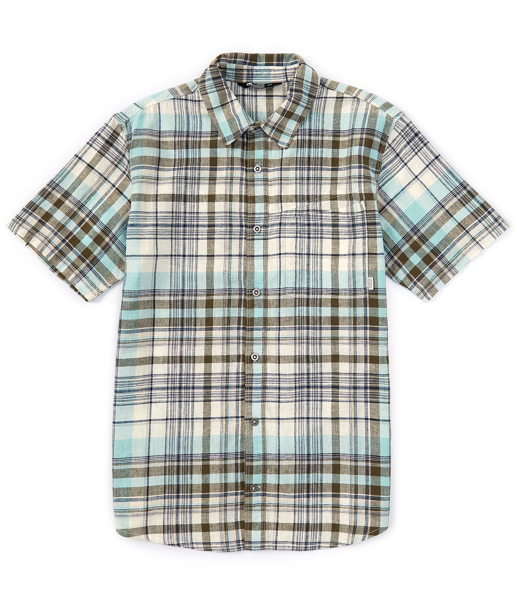 Outdoor Research Weisse Plaid Print Short Sleeve Woven Shirt