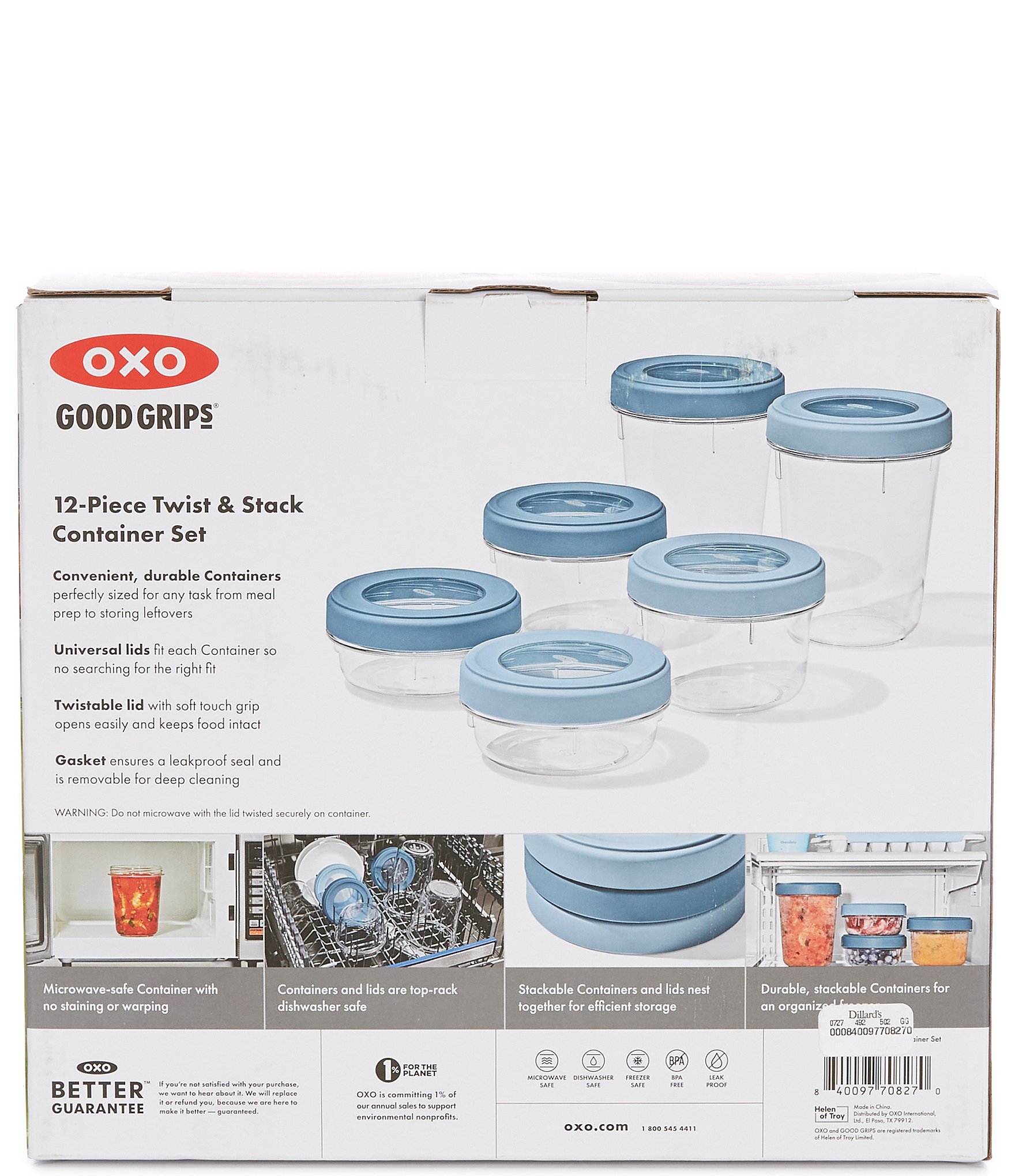 Oxo 12-Piece Twist & Stack Container Set