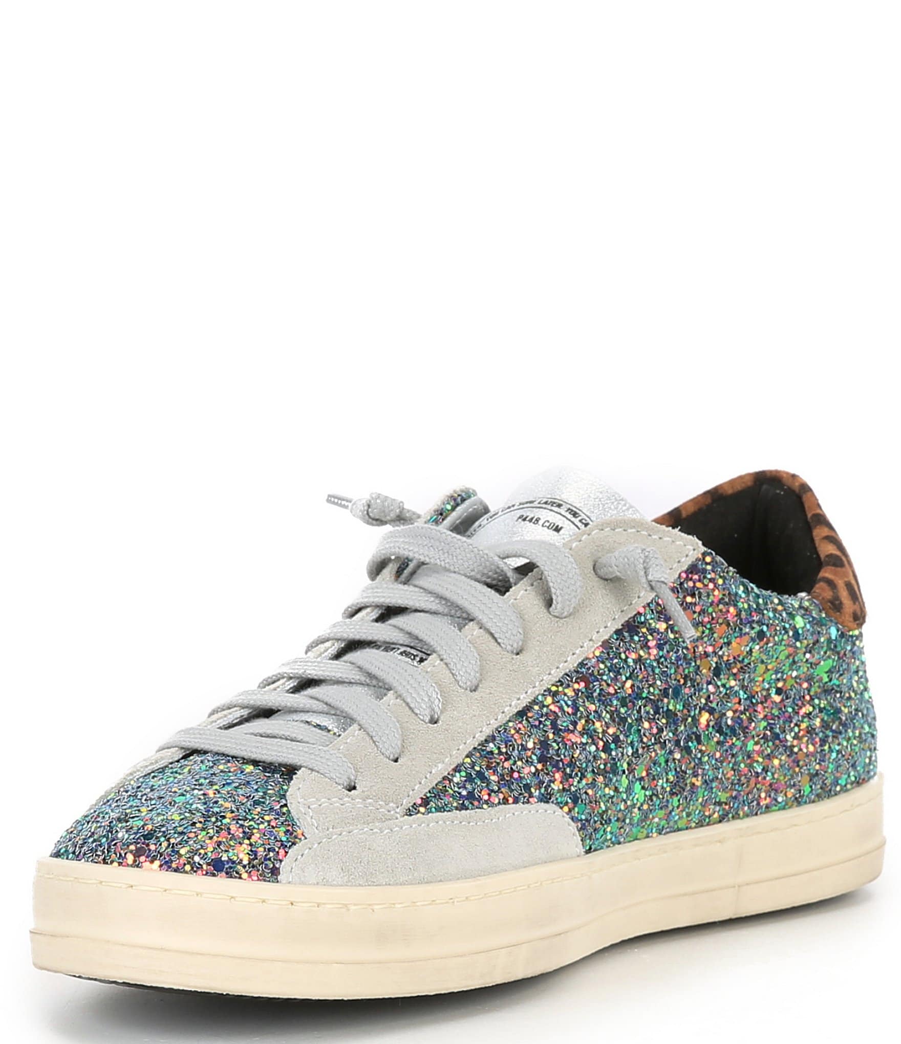P448 John Multi Glitter Lace-Up Sneakers