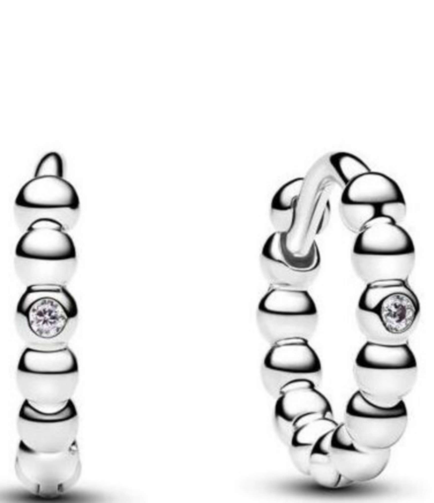 Pandora Beaded Huggie Hoop Earrings