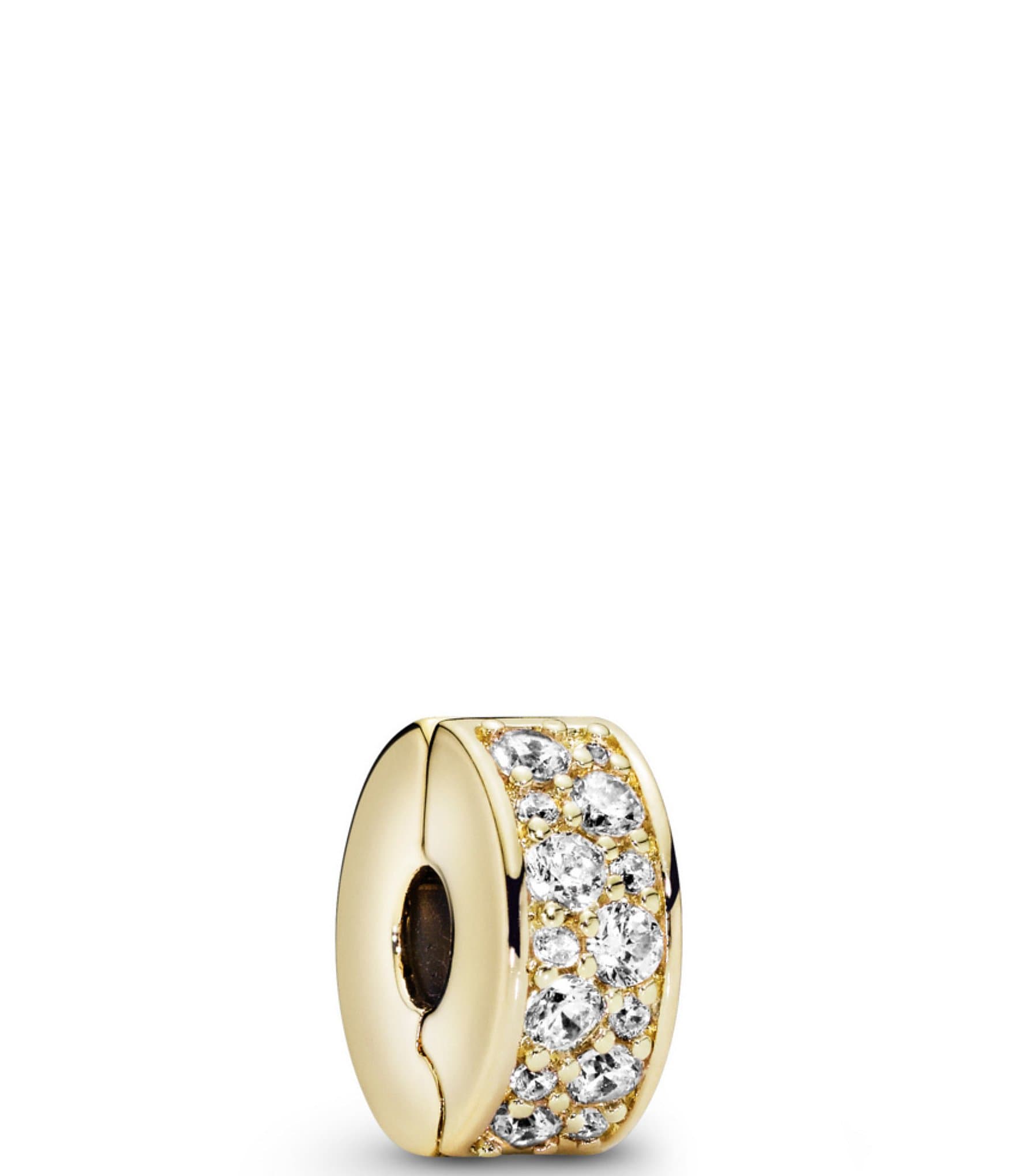 Pandora Clear Pave Gold Clip Charm