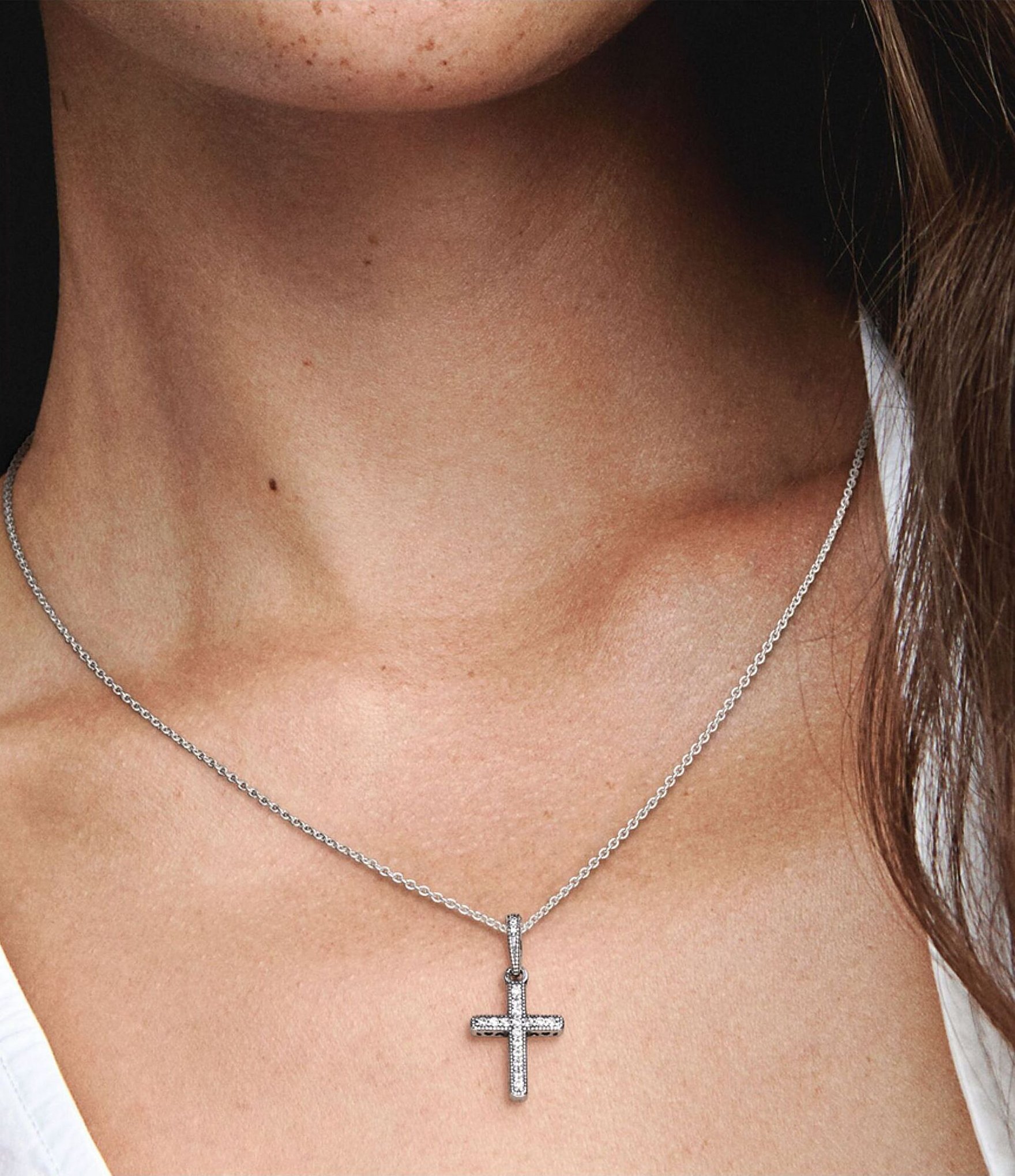 Pandora Cross Sparkling Sterling Silver Cross Pendant