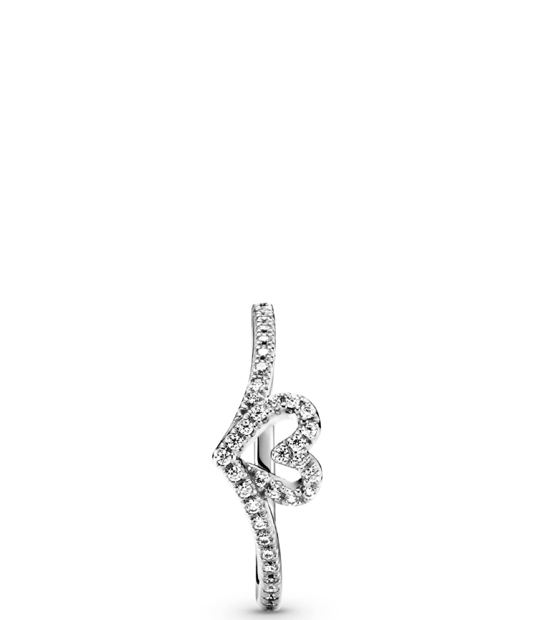 Pandora Sparkling Wishbone Sterling Silver Band Ring