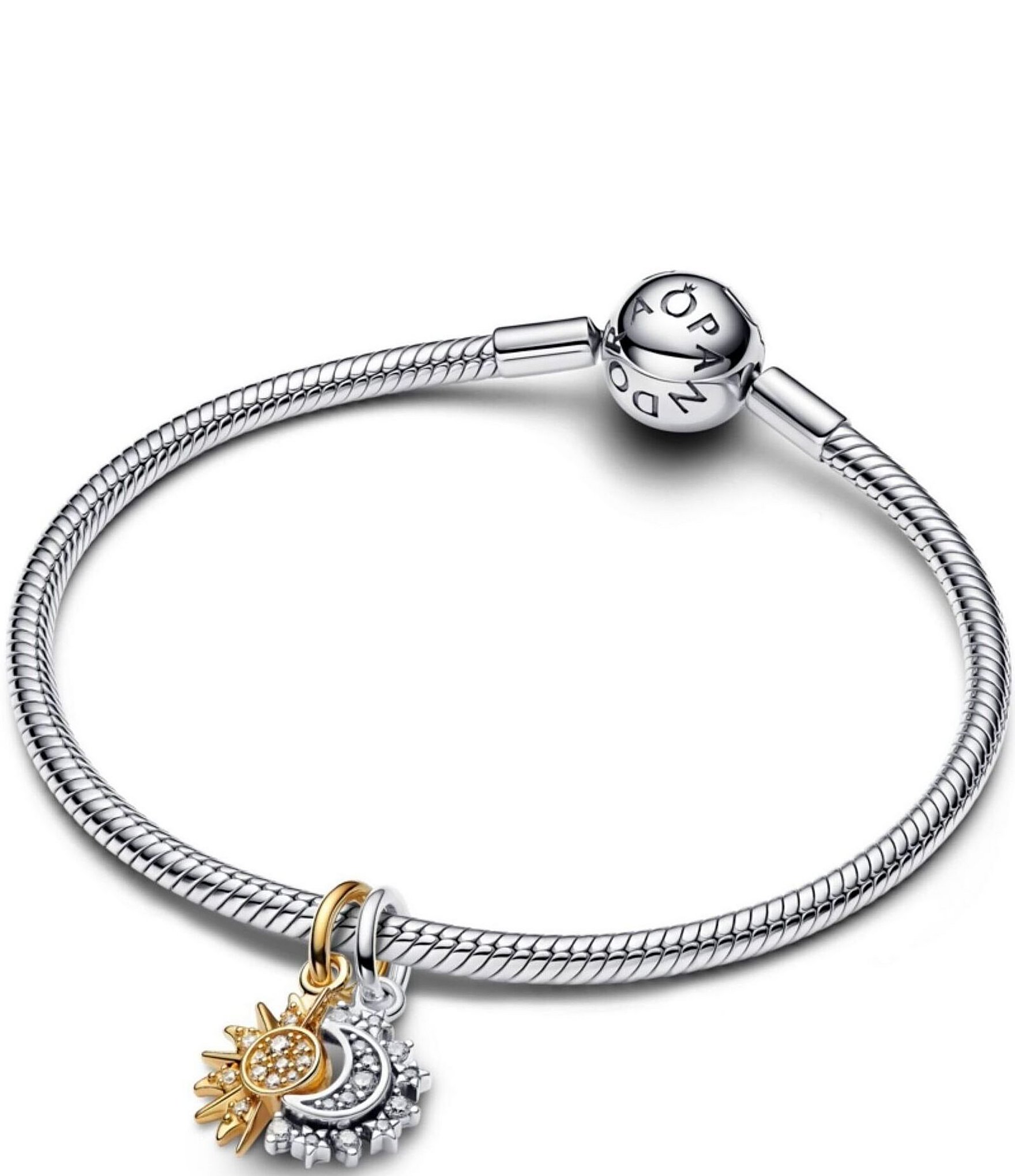 Pandora Splitable Sun & Moon Sterling Silver Dangle Charm