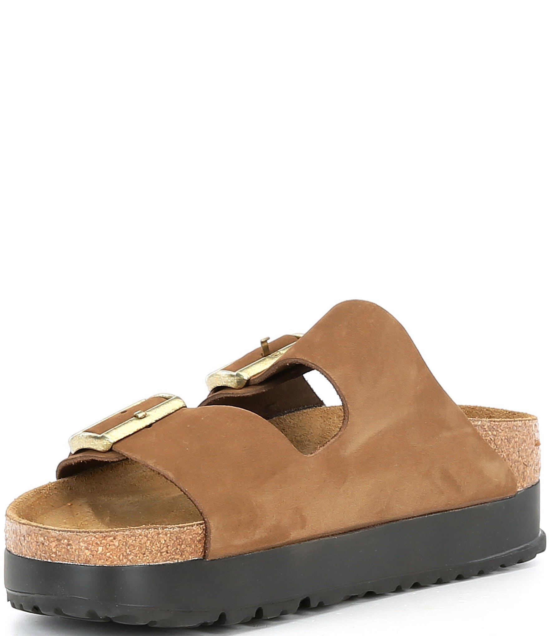 Papillio by Birkenstock Women's Arizona Suede Nubuck Platform Sandals