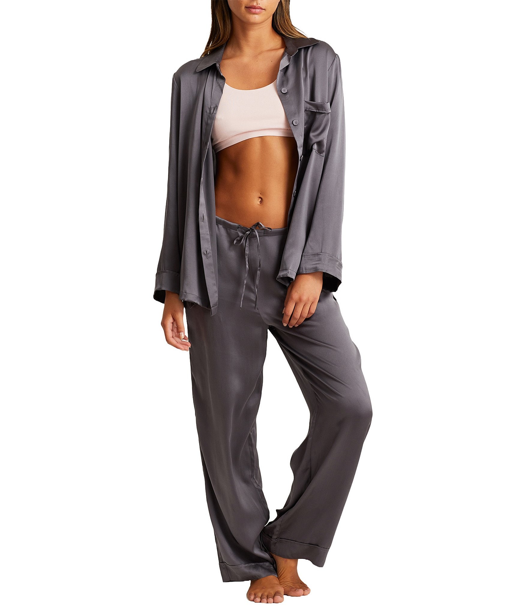 Papinelle Audrey Washable Silk Full-Length Pajama Set