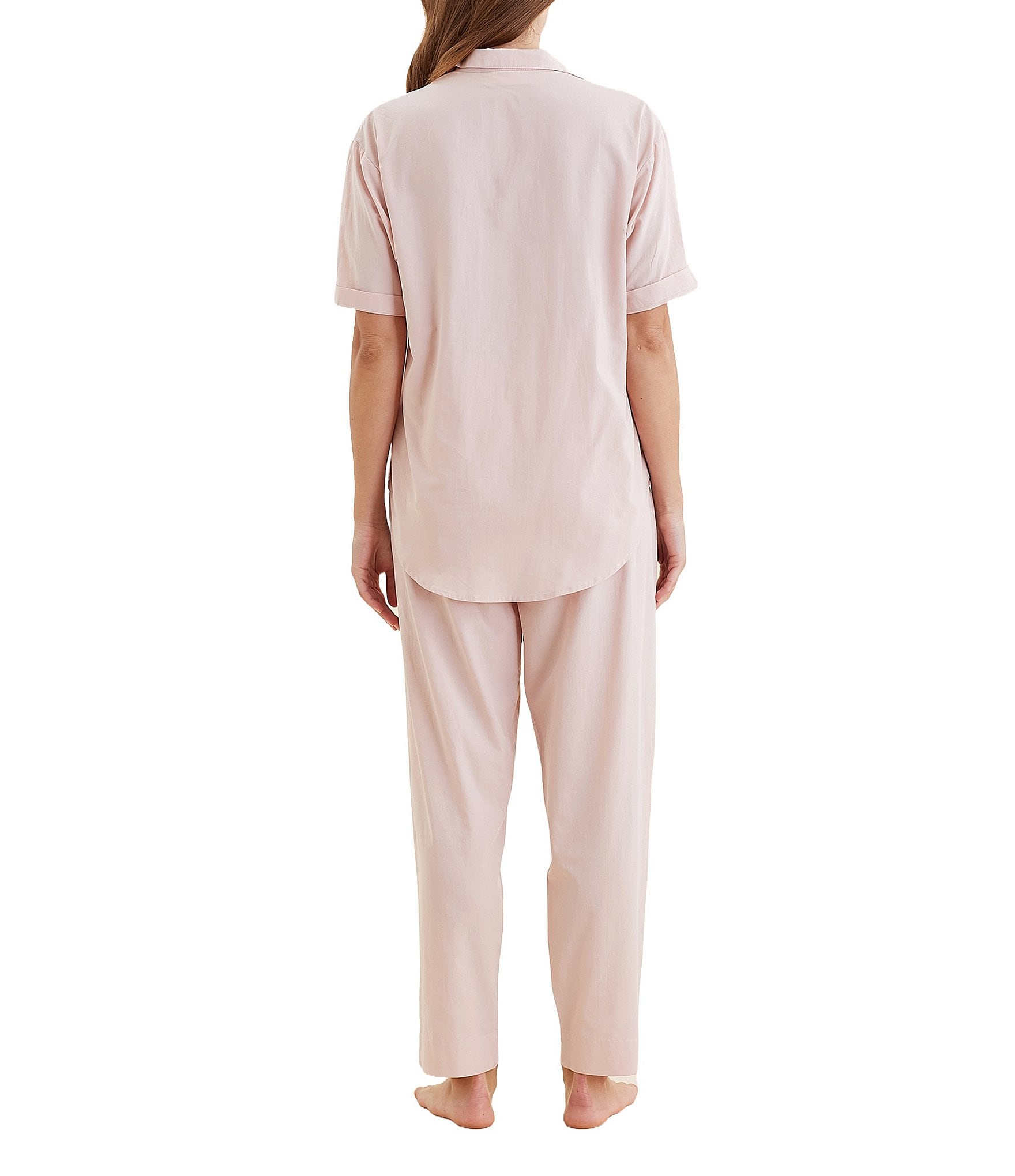 Papinelle Madison Woven Short Sleeve Notch Collar Pajama Set