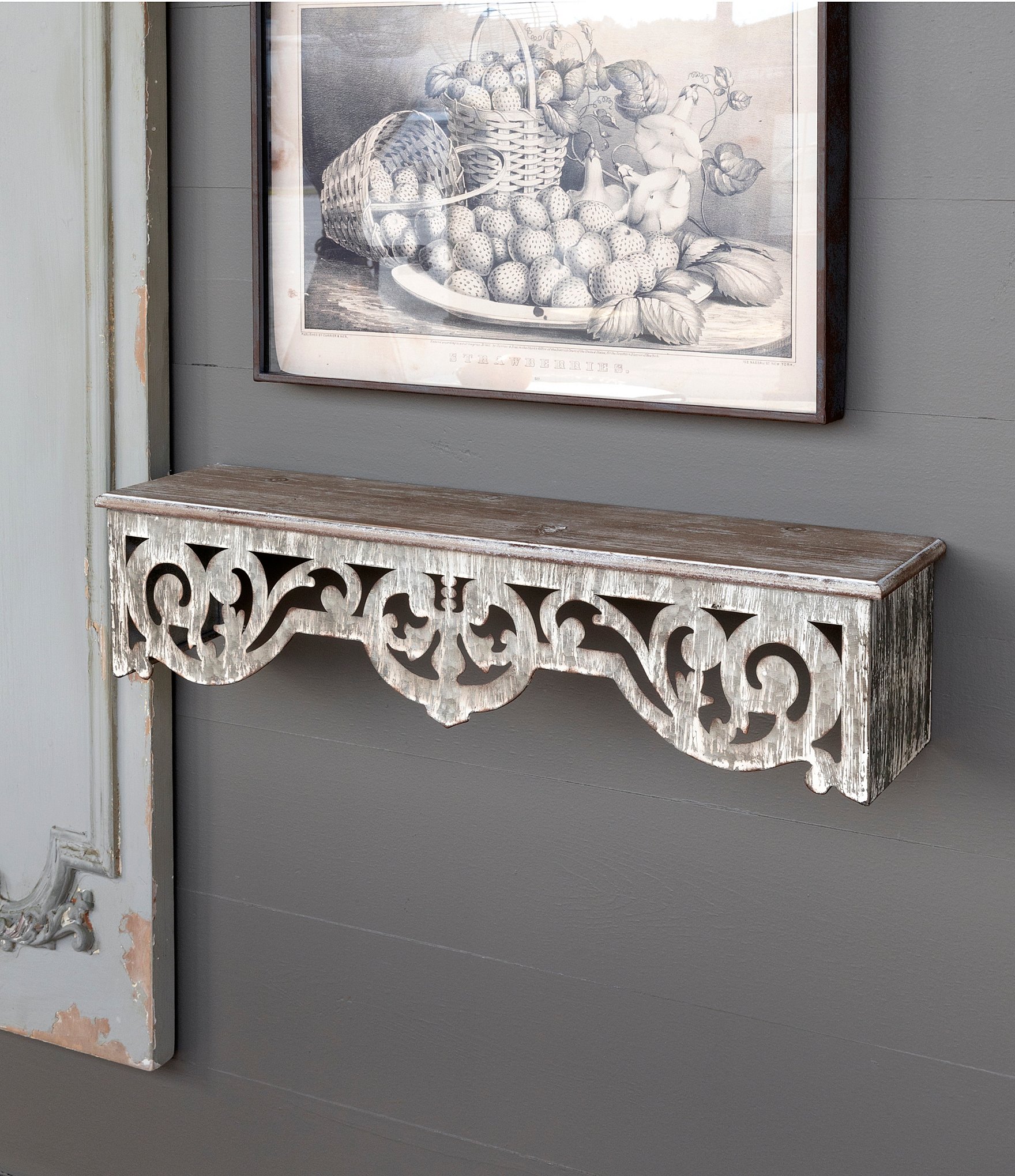 filigree bathroom shelf