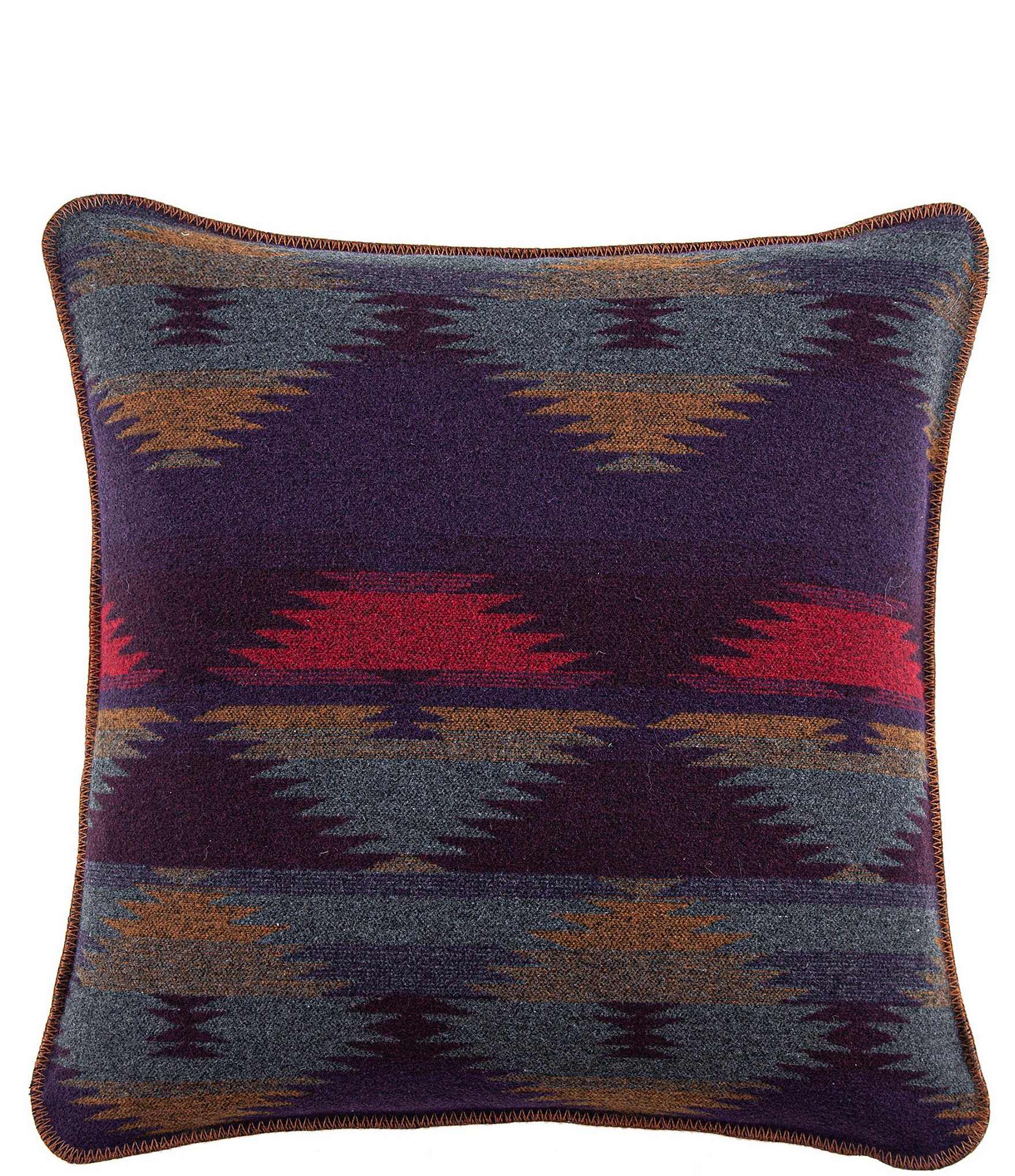 Paseo Road by HiEnd Accents Gila Geometric Print Wool Blend Square Pillow