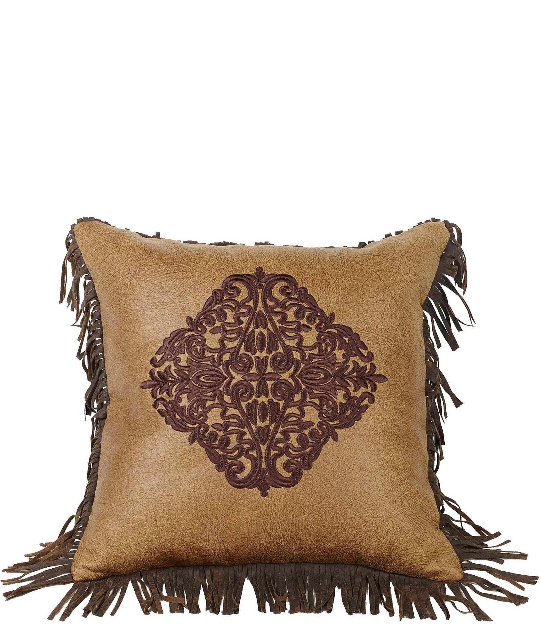 Paseo Road by HiEnd Accents Las Cruces Embroidered Demask Fringed