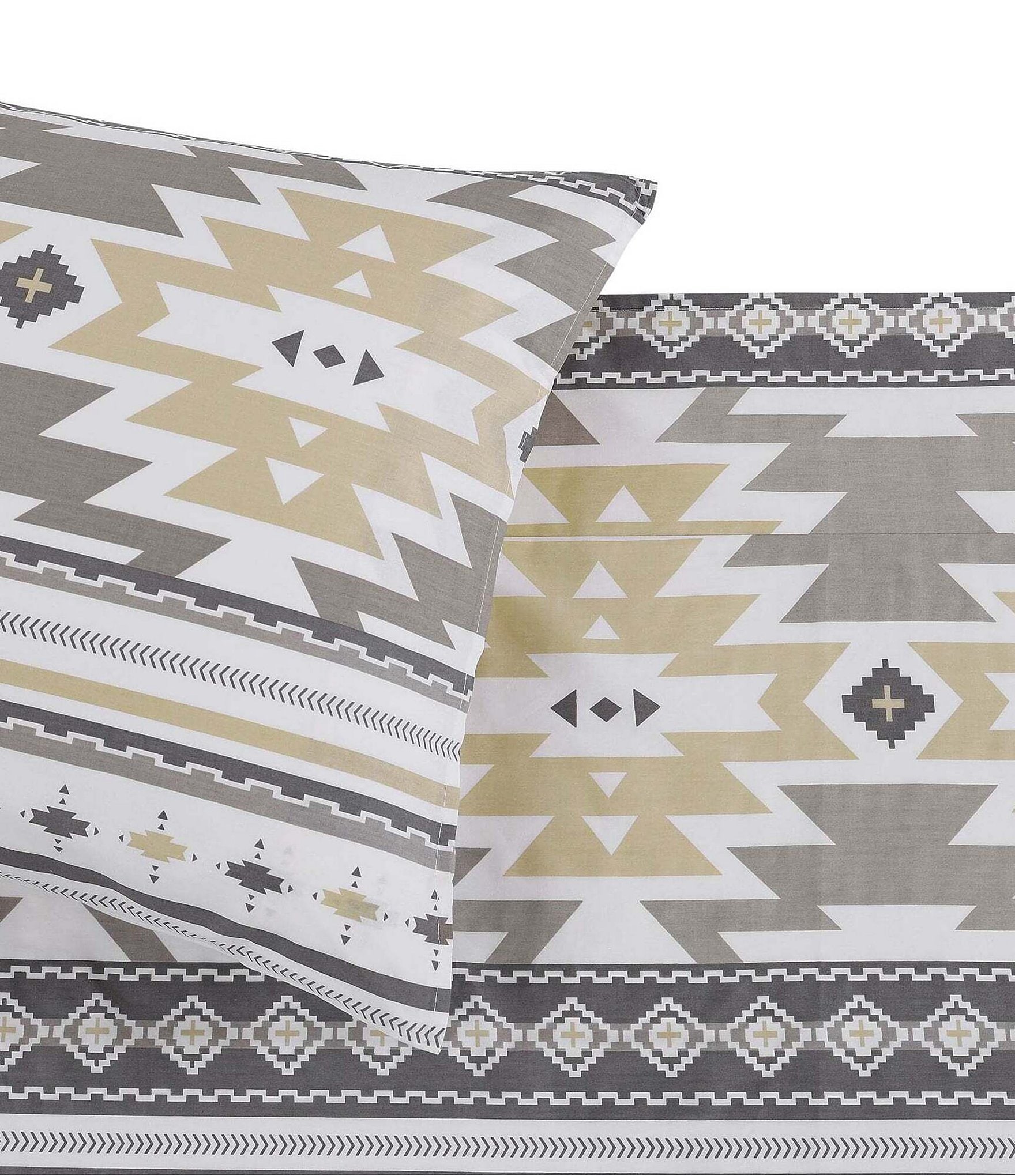 HiEnd Accents x Paseo Road Southwestern Desert Sage Cotton Sheet Set