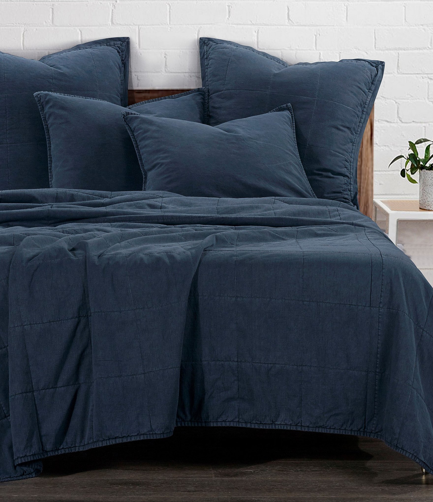 HiEnd Accents Stonewashed Cotton Canvas Coverlet Mini Set