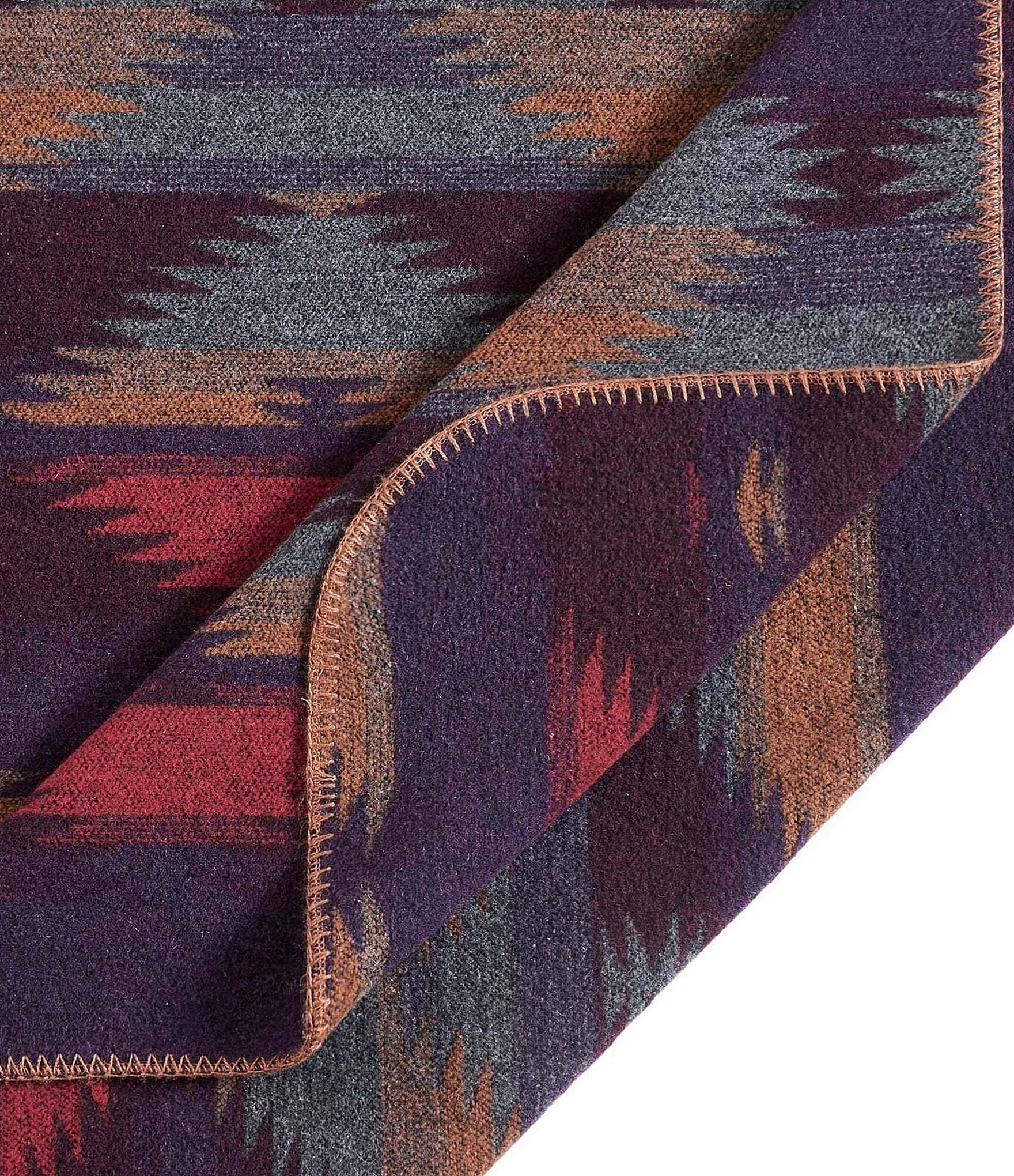 HiEnd Accents x Paseo Road Western Geometric Print Gila Wool Blend Blanket
