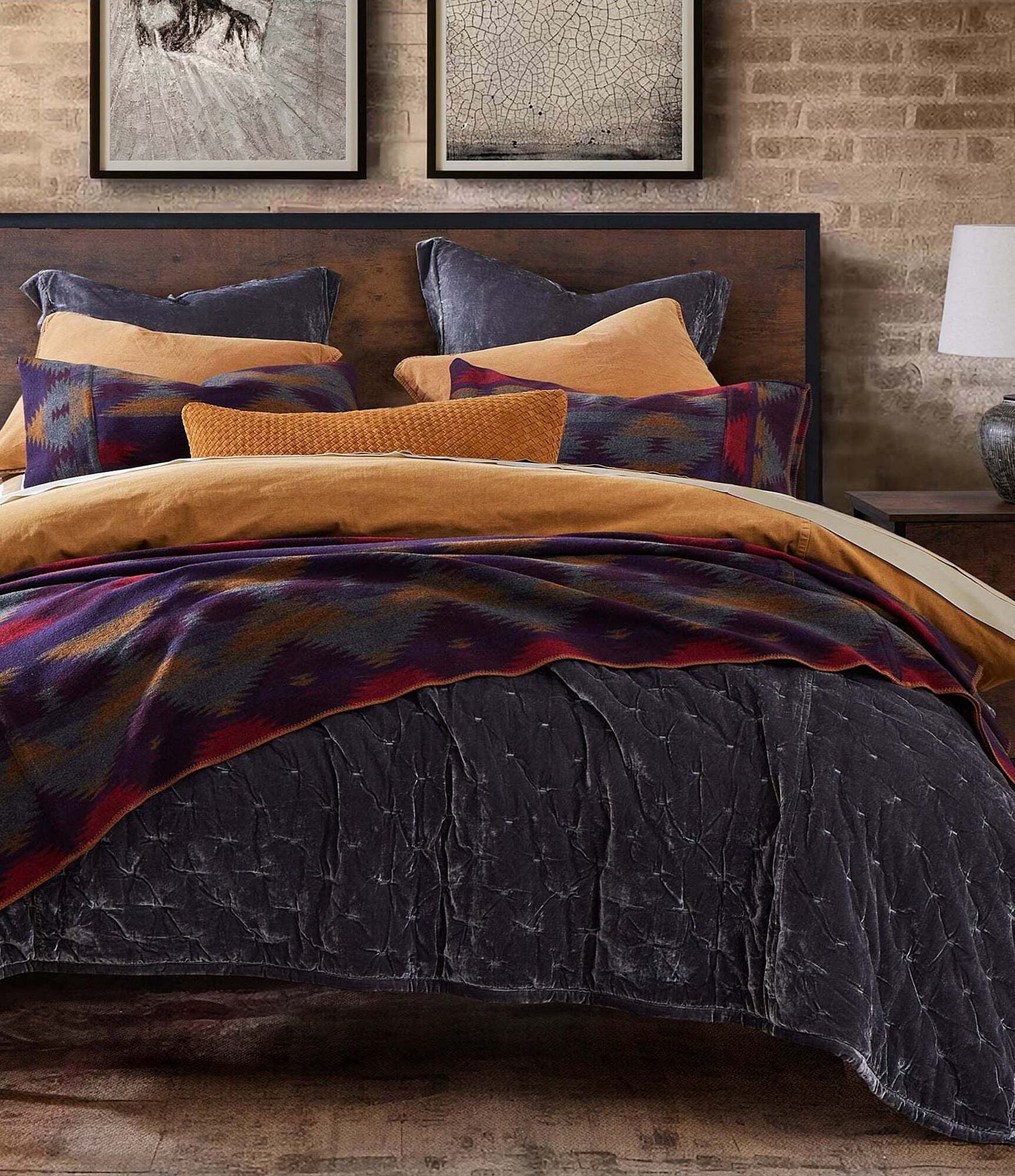 HiEnd Accents x Paseo Road Western Geometric Print Gila Wool Blend Blanket