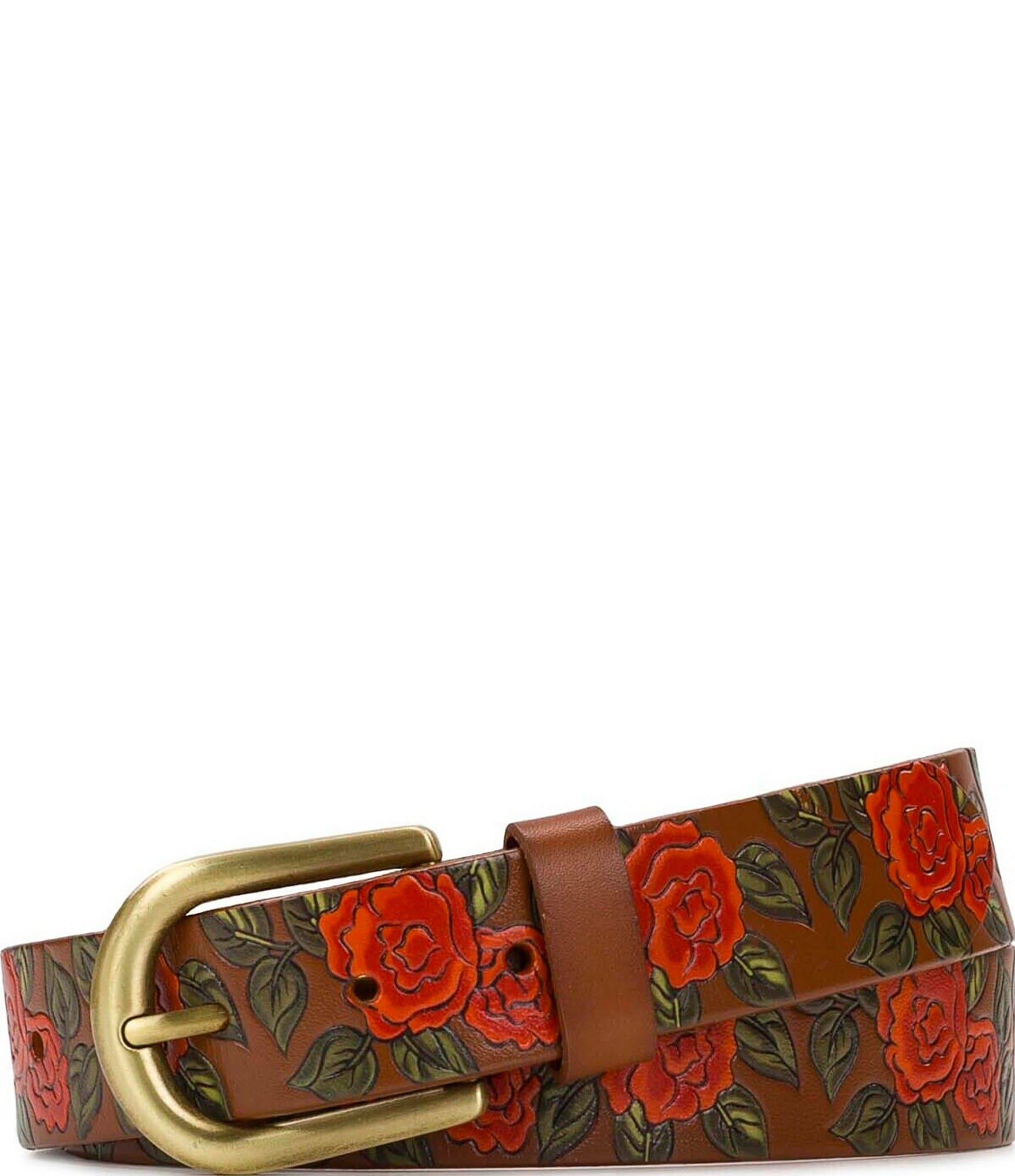 Patricia Nash 1.31#double; Vietri Floral Leather Belt