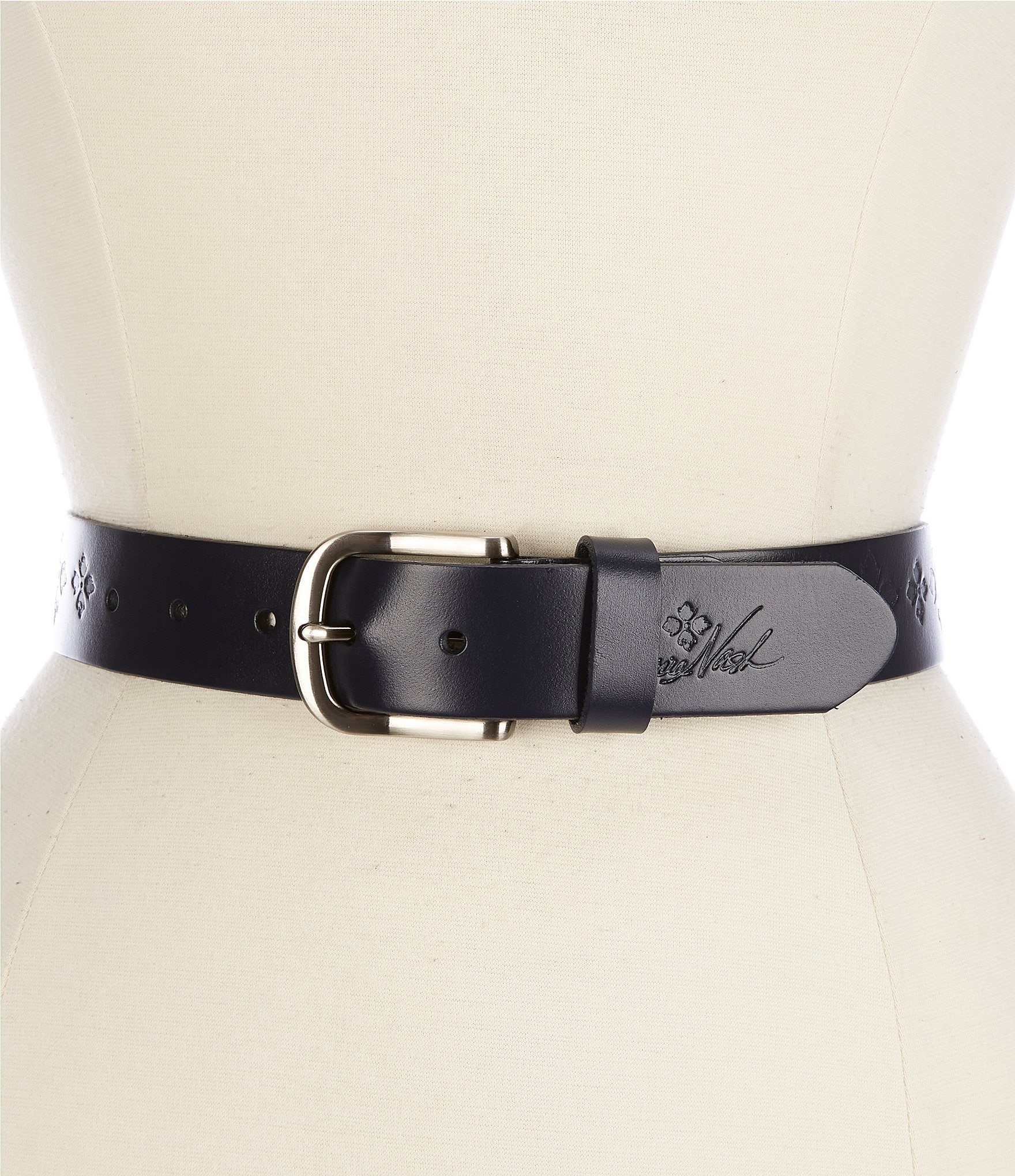 Patricia Nash 1.5#double; Wesley Embossed Leather Belt