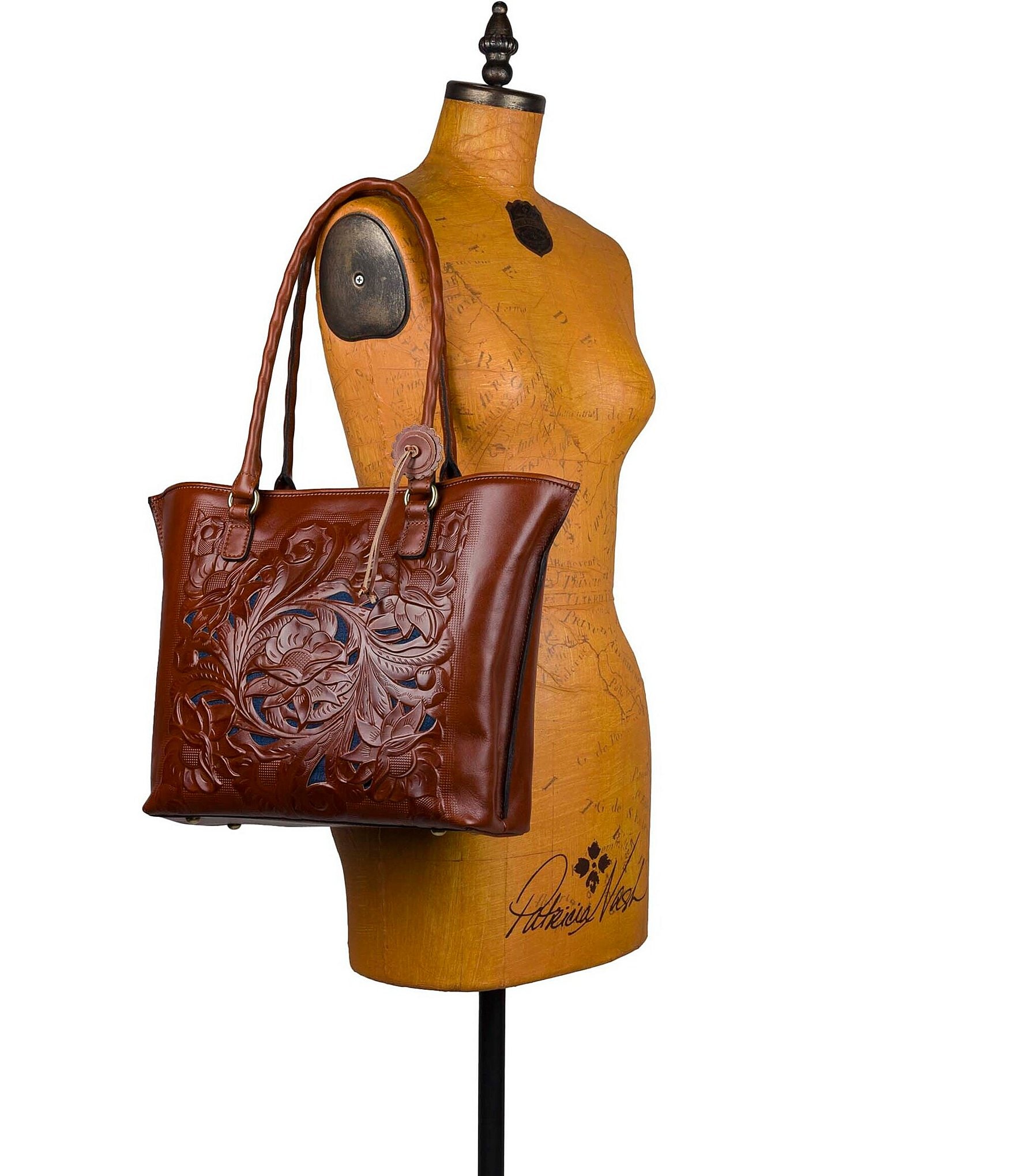 Patricia Nash Adeline Embossed Leather Tote Bag