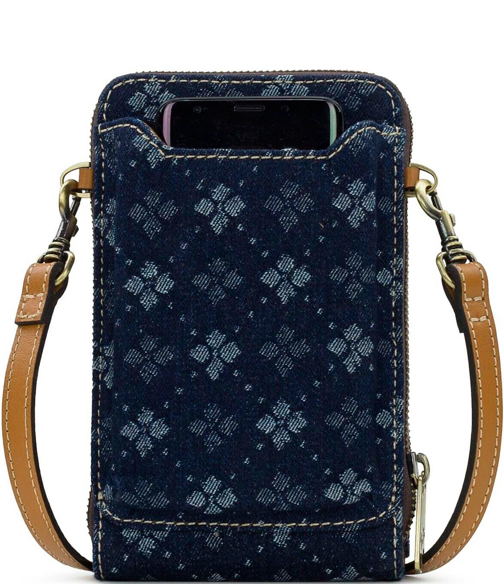 Patricia Nash Albertine Denim Phone Crossbody Bag